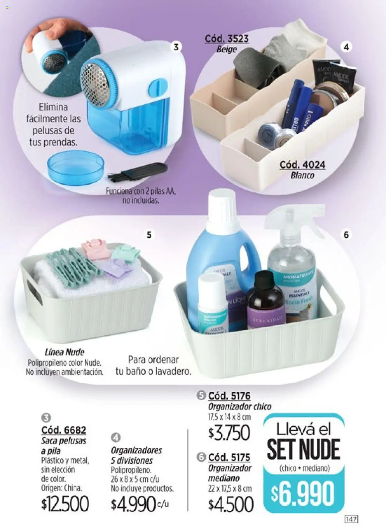 Catálogo Amodil Campaña 14 │ válido desde el 19.08.2025 | Página: 147 | Productos: Organizador, Pila, Pilas, Baño