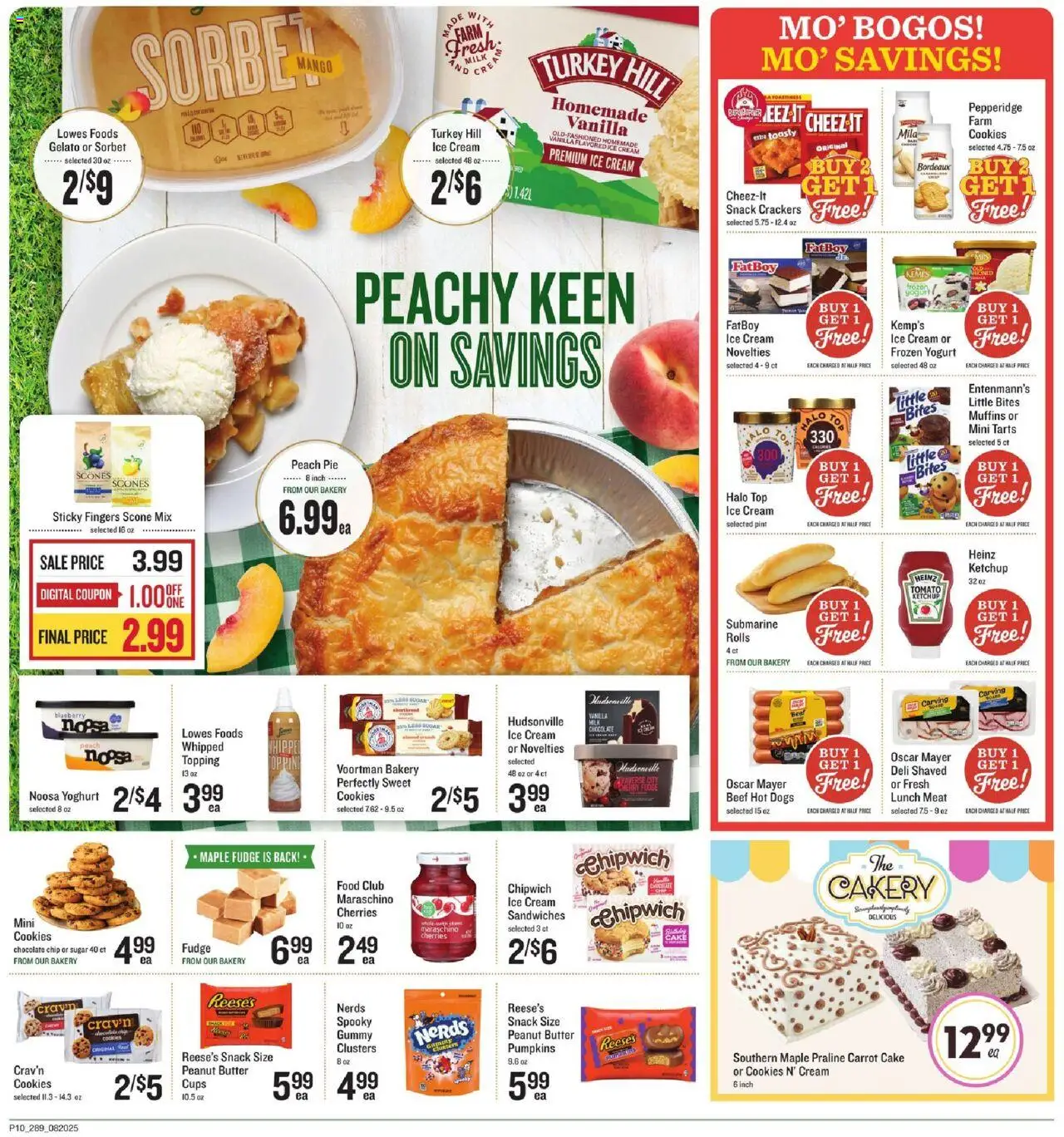 Lowes Foods Weekly Ad - GA - valid from 20.08.2025 | Page: 15 | Products: Bakery, Milk, Cookies, Peach