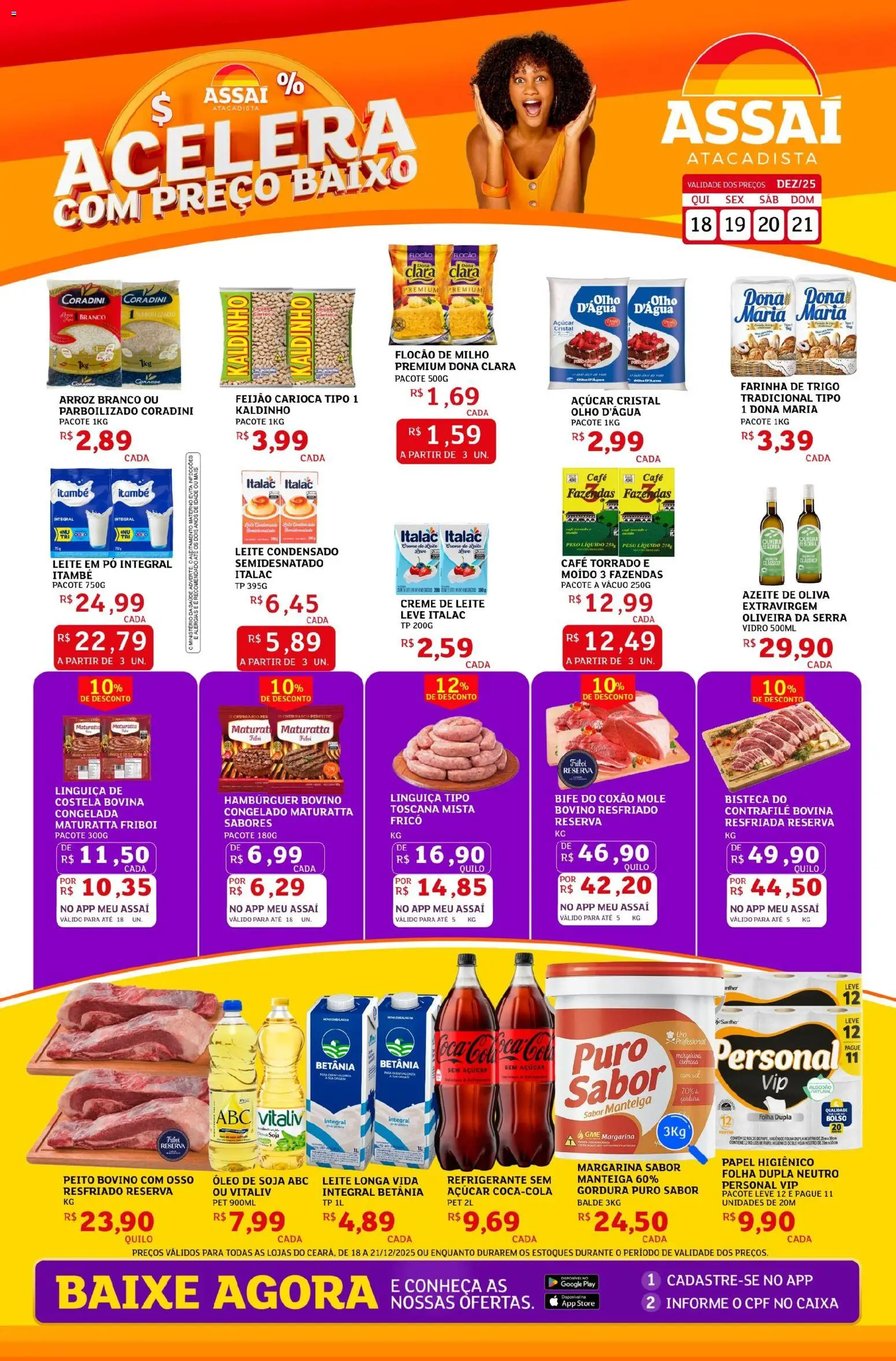 Assaí Atacadista Folheto - válido de 18.12.2025 | Página: 1 | Produtos: Café, Arroz, Leite condensado, Leite em pó