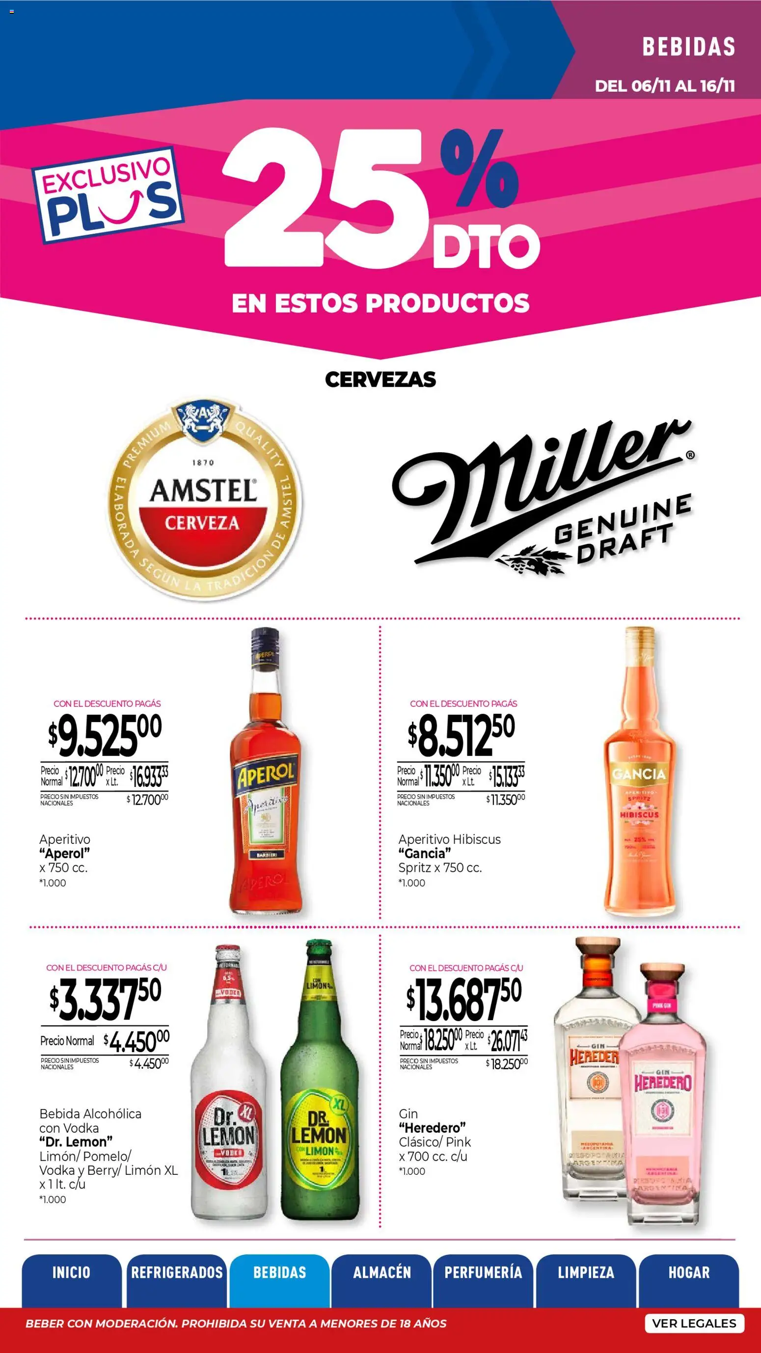 La Anonima catálogo │ válido desde el 06.11.2025 | Página: 12 | Productos: Vodka, Gin, Limón, Cerveza