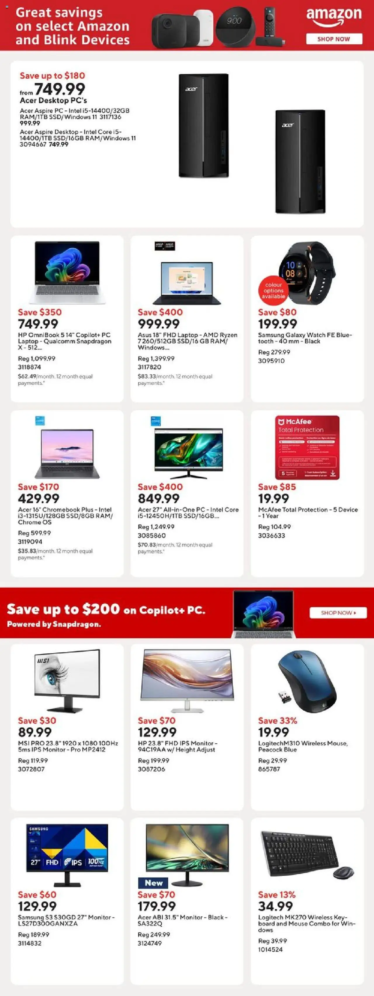 Staples flyer valid from 22.08.2025 | Page: 5 | Products: Watch, Monitor, PC, Mouse