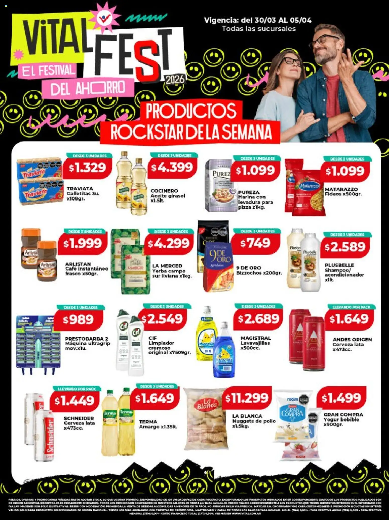 Vital - Ofertas - Posadas │ válido desde el 30.03.2026 | Página: 2 | Productos: Galletitas, Yerba, Yogur, Pizza