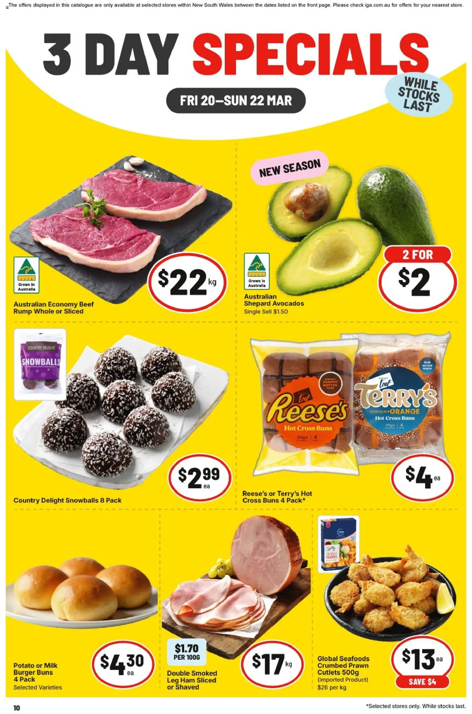 IGA catalogue - valid from 20.03.2026 | Page: 1 | Products: Milk, Ham, Beef