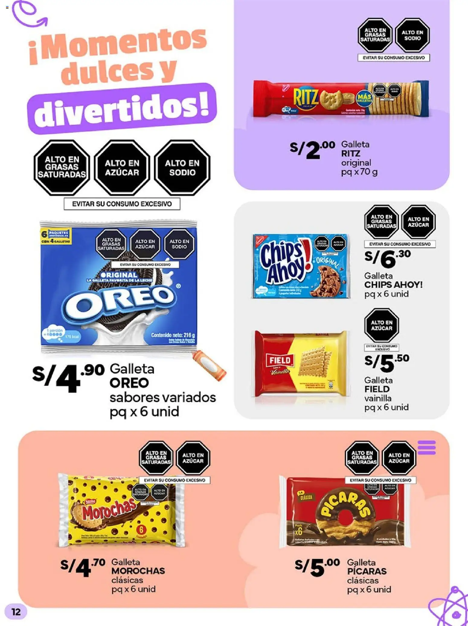 Catálogo Plaza Vea válido desde 16.02.2026 | Página: 12 | Productos: Leche, Galletas