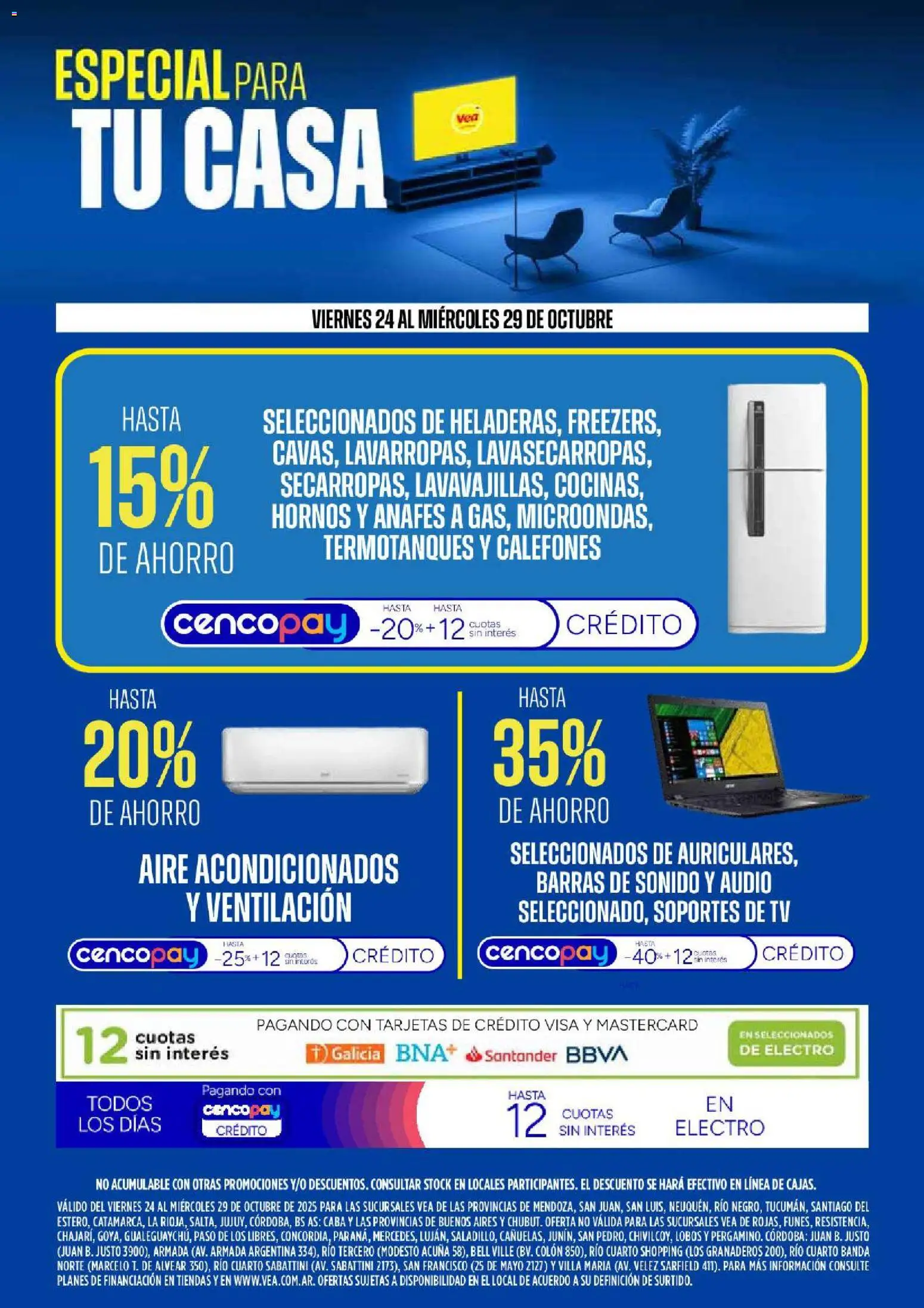 Vea - Ofertas especial para tu casa │ válido desde el 24.10.2025 | Página: 1 | Productos: Audio