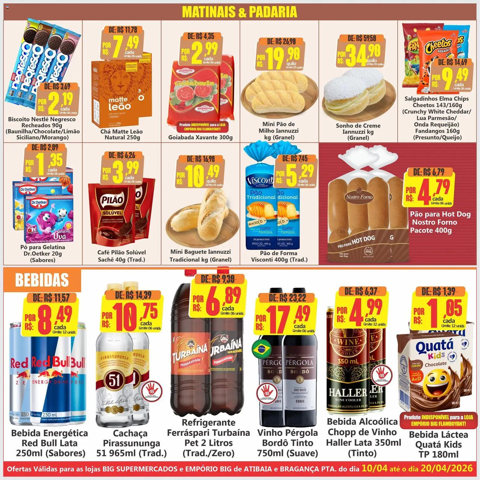 Big Supermercados Folheto - válido de 10.04.2026 | Página: 5 | Produtos: Lente, Vinho, Chá, Bebida