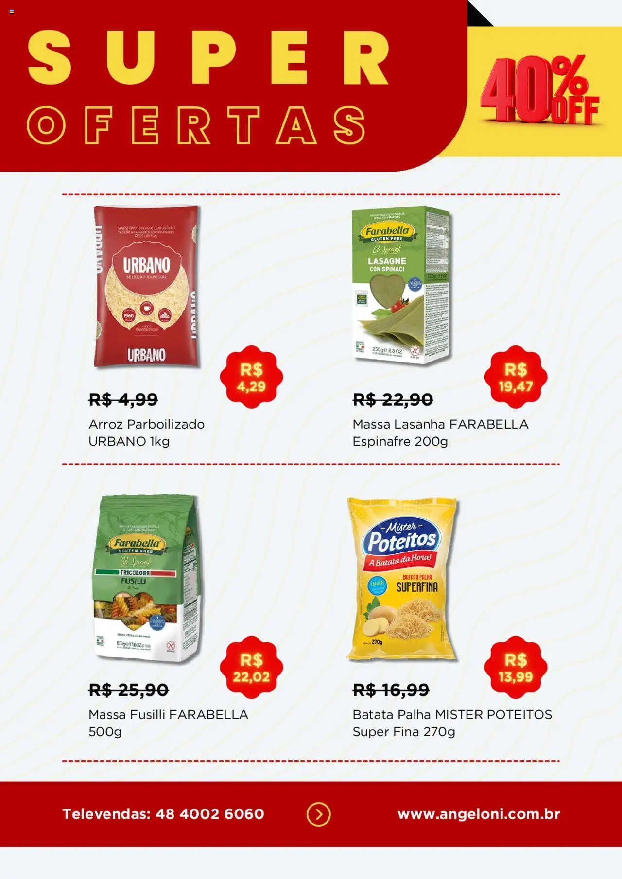 Angeloni Folheto - válido de 22.10.2025 | Página: 5 | Produtos: Espinafre, Arroz, Lasanha, Batata palha
