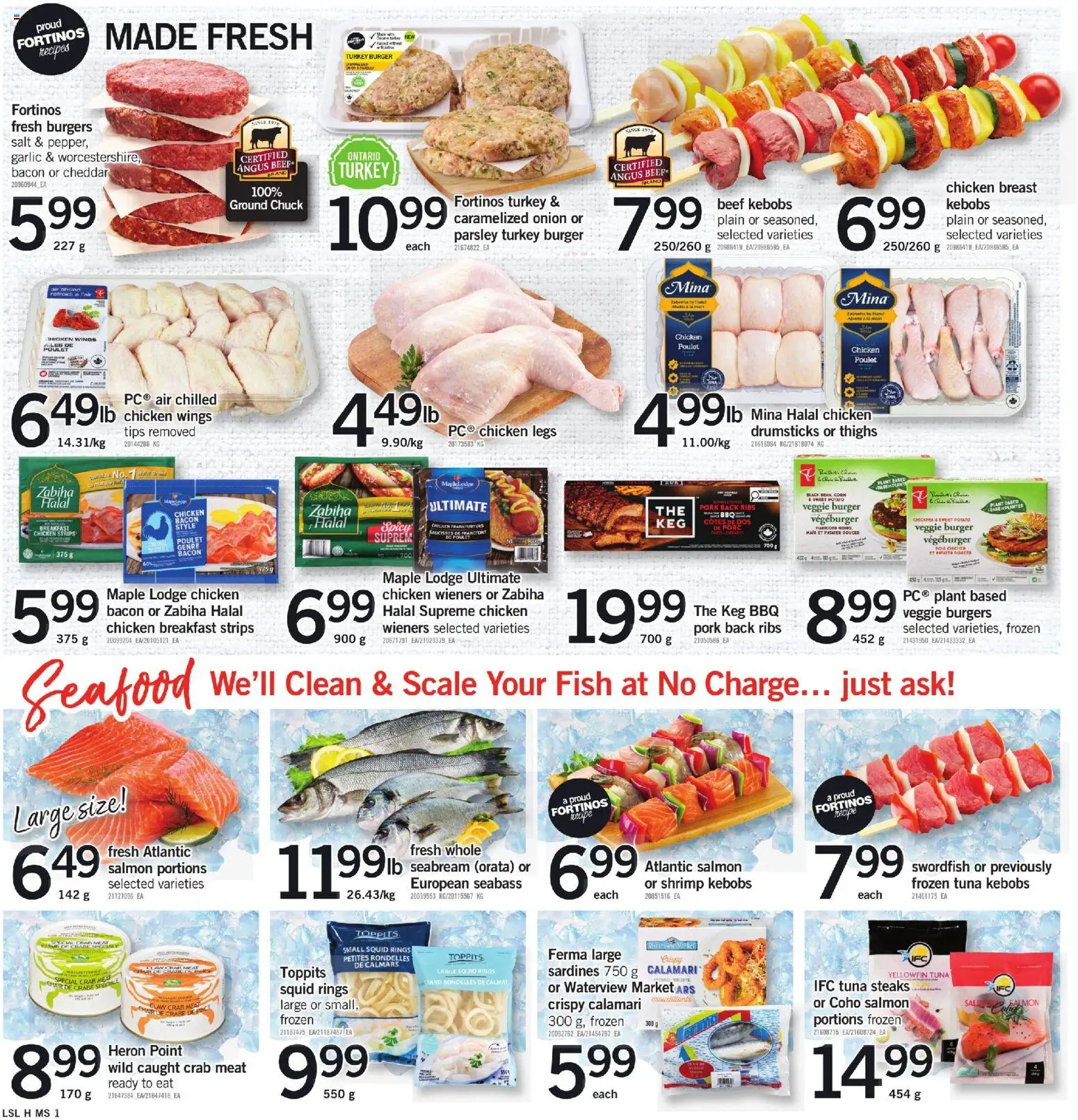 Loblaws flyer valid from 23.04.2026 | Page: 4 | Products: Fish, Beef, Chicken, Pork