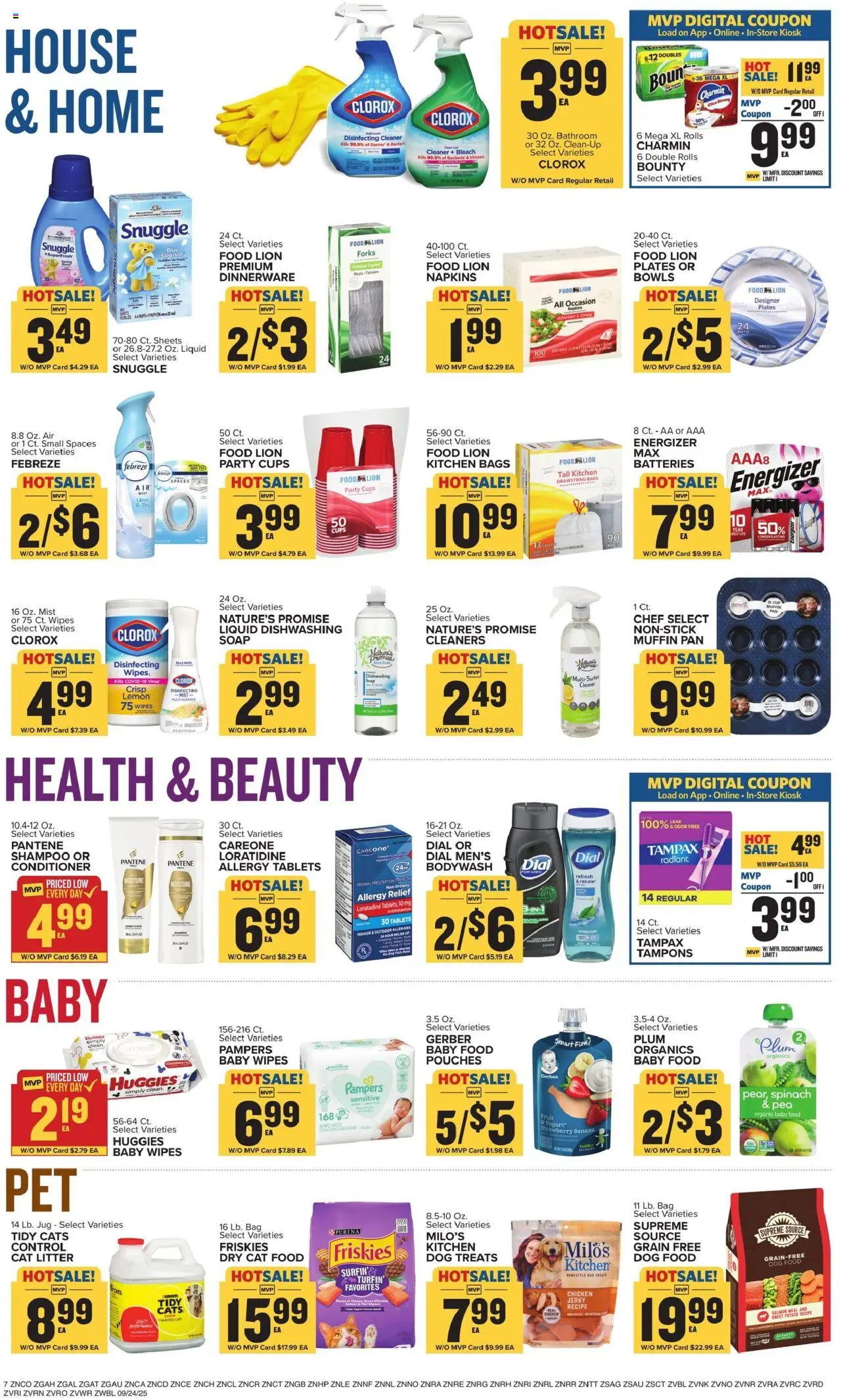 Food Lion Weekly Ad - valid from 24.09.2025 | Page: 13 | Products: Plum, Dog Treats, Cat Food, Pea