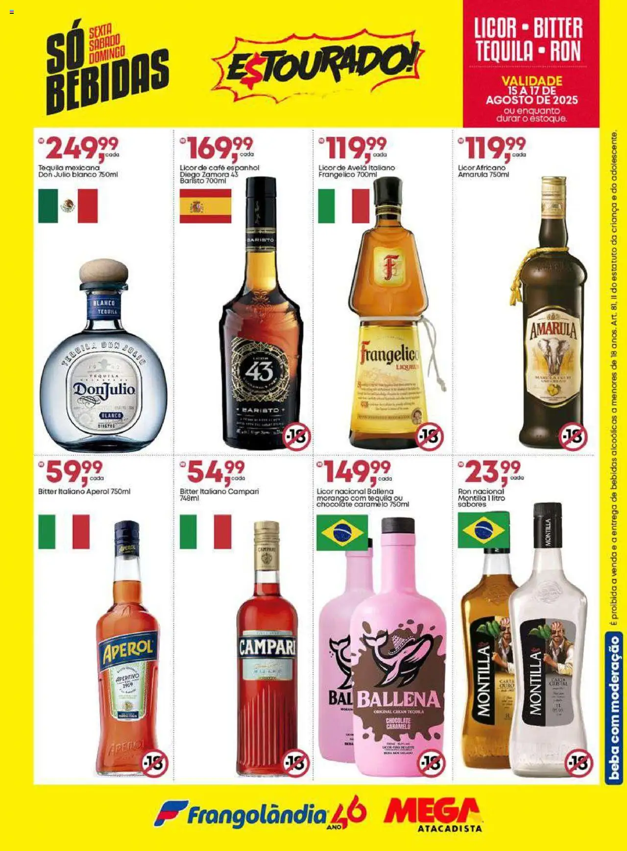 Frangolândia Folheto - válido de 15.08.2025 | Página: 4 | Produtos: Tequila, Café, Campari, Avelã