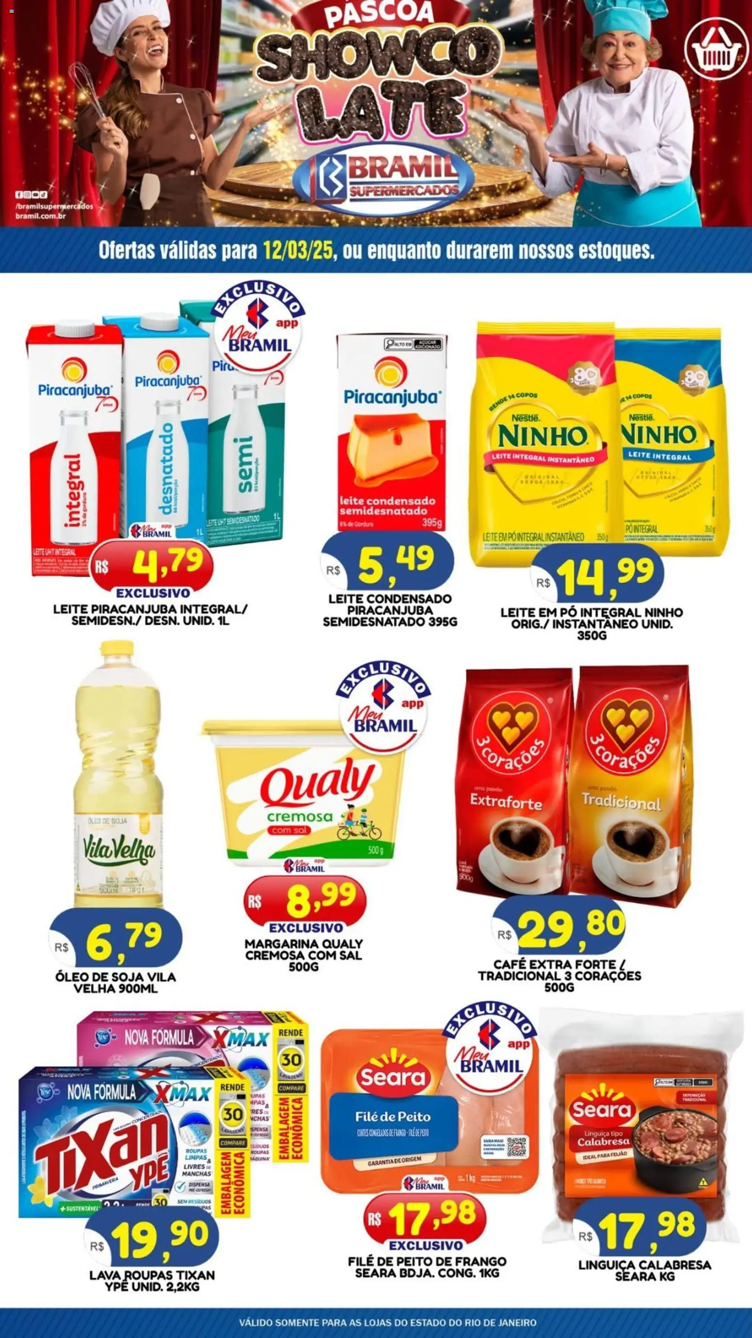 Bramil Supermercados Folheto - válido de 12.03.2026 | Página: 1 | Produtos: Ferro, Sal, Leite condensado, Margarina