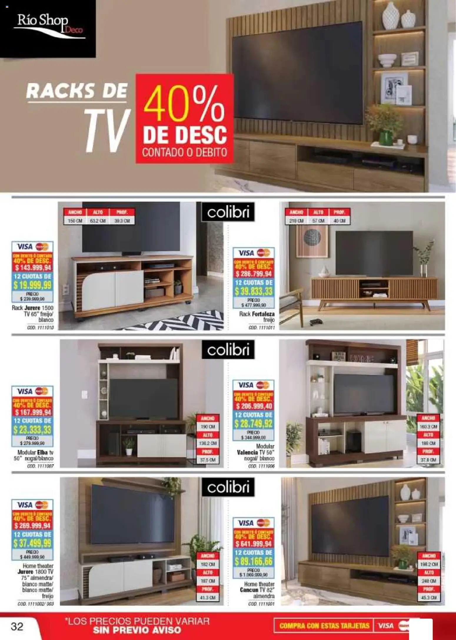 Río Shop Deco catálogo │ válido desde el 02.02.2026 | Página: 32 | Productos: Modular, Home theater, Almendra