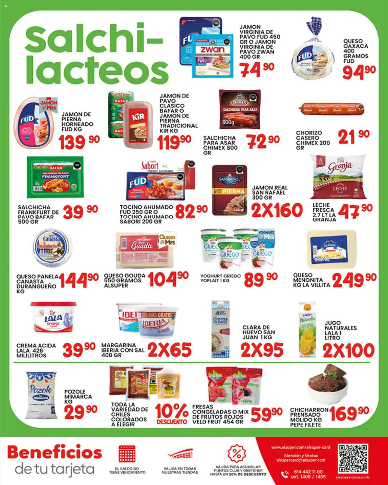 Nuevas ofertas de Alsuper válidas en toda la República Mexicana desde el 23.01.2026. ¡Encuentra las mejores ofertas en Alsuper folleto Durango! | Página: 7 | Productos: Tocino, Jugo, Chorizo, Fresas