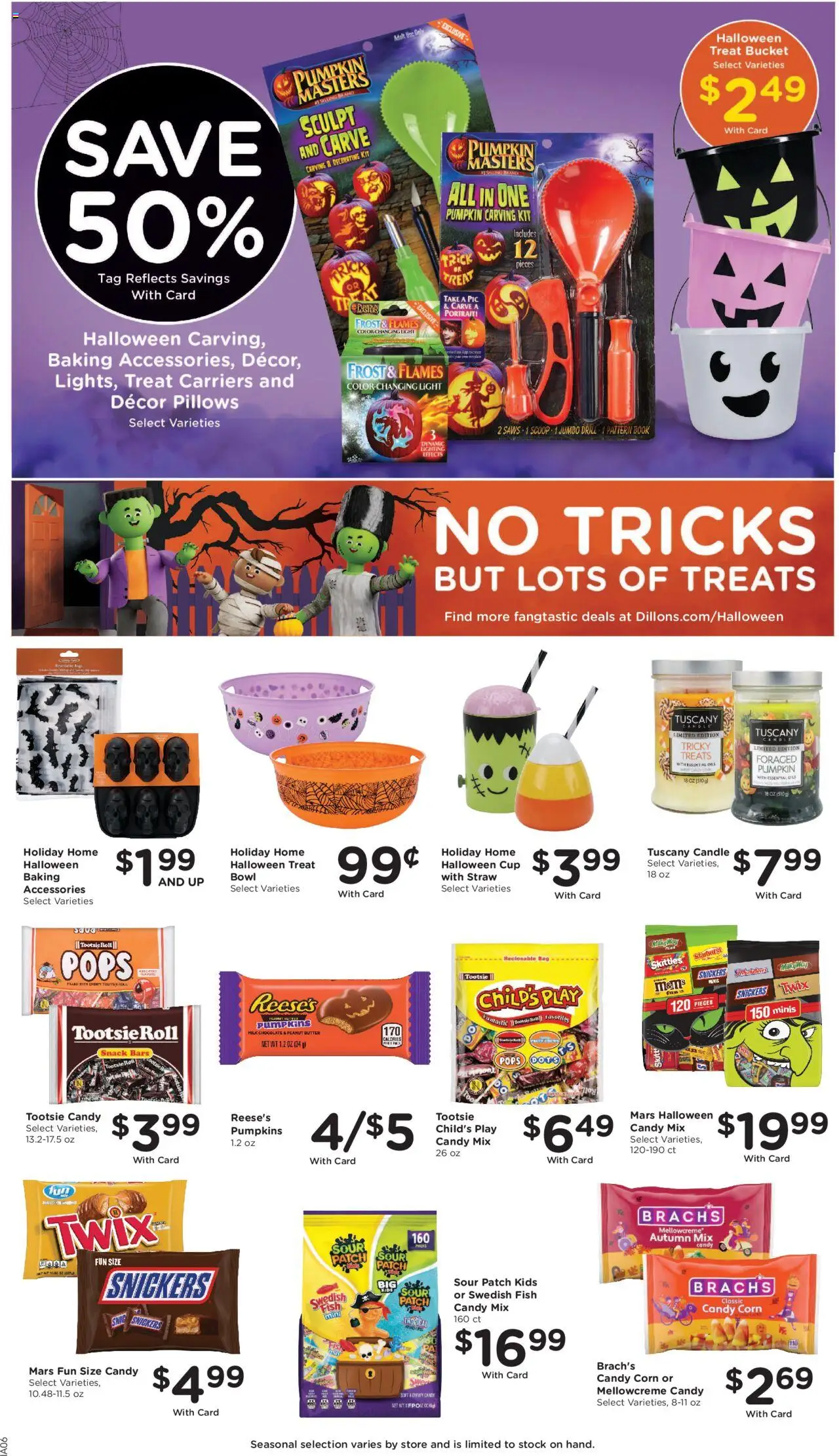 Dillons Weekly Ad - valid from 22.10.2025 | Page: 9 | Products: Corn, Butter, Pumpkin, Bag