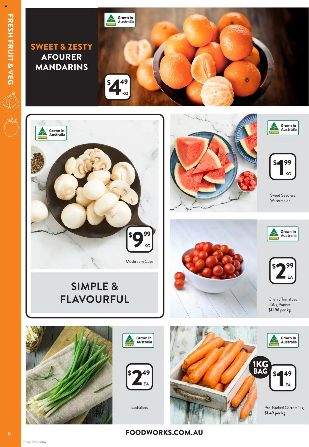 Foodworks catalogue - valid from 27.08.2025 | Page: 12 | Products: Cups, Tomatoes, Mandarins, Watermelon