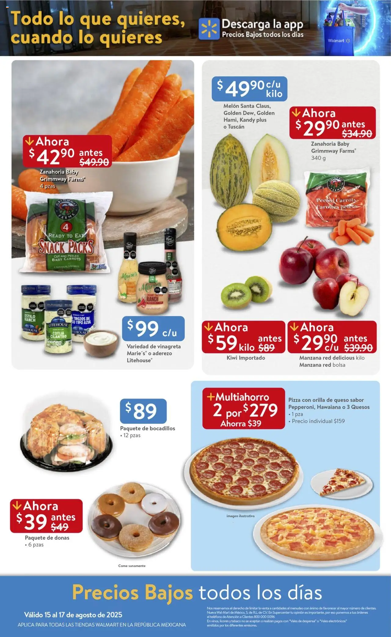 Nuevas ofertas de Walmart válidas en toda la República Mexicana desde el 15.08.2025. ¡Encuentra las mejores ofertas en Walmart - Folleto Precios Bajos! | Página: 3