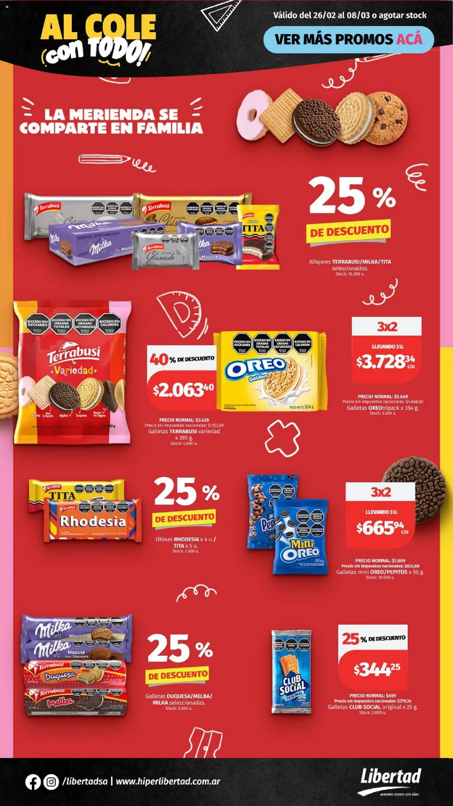 Hipermercado Libertad - Folleto Vuelta al Cole- Proveedor │ válido desde el 26.02.2026 | Página: 1 | Productos: Peso, Mousse, Chocolate, Galletas