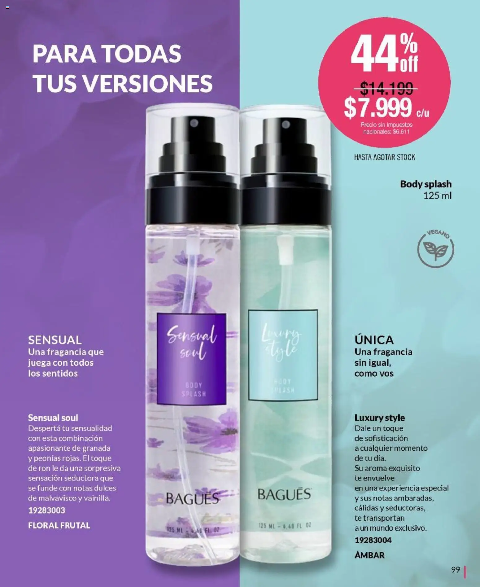 Bagués - Catálogo │ válido desde el 20.10.2025 | Página: 99 | Productos: Juega, Body, Fragancia, Té