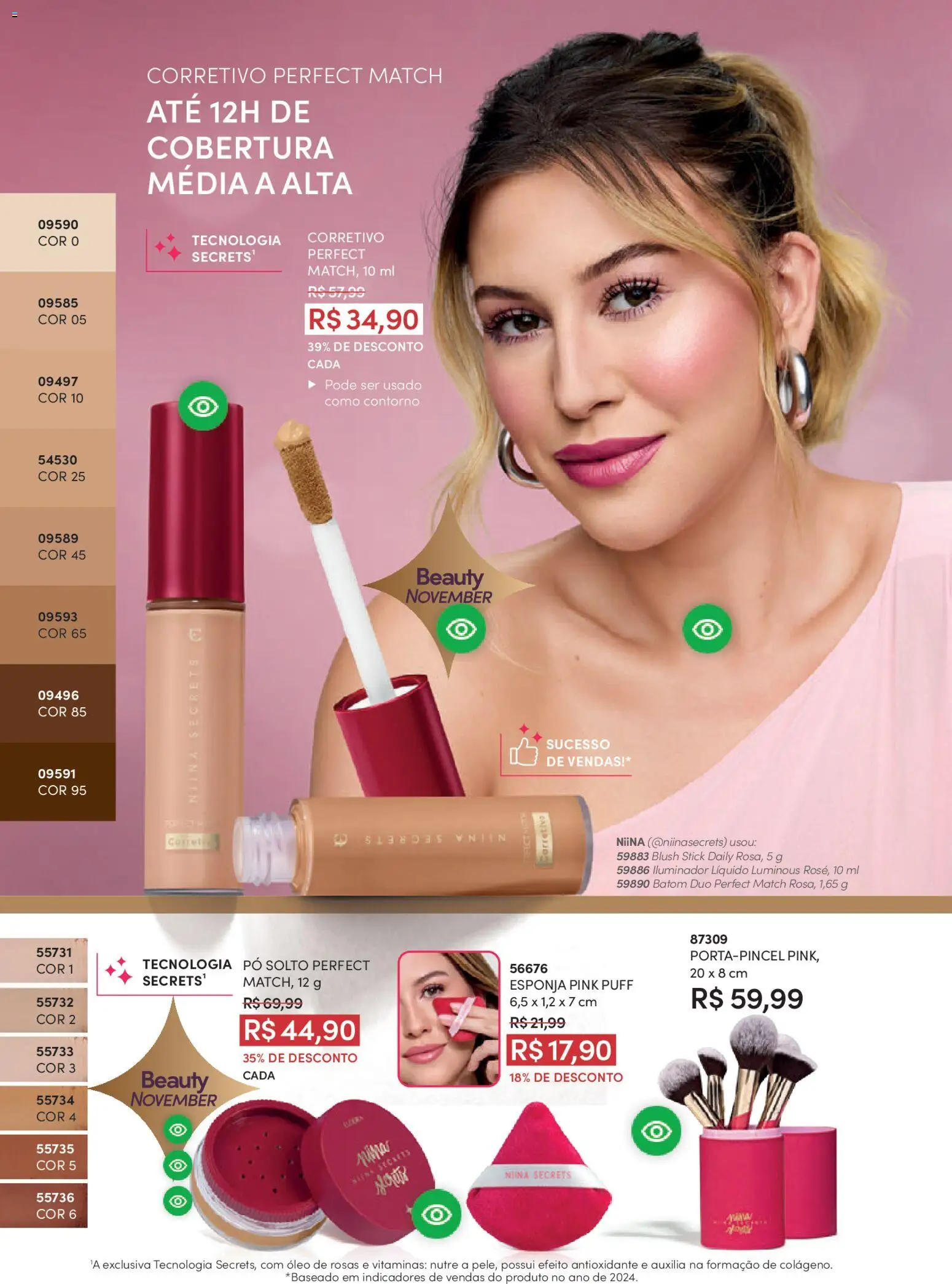 Eudora Folheto - válido de 29.10.2025 | Página: 93 | Produtos: Blush, Batom, Óleo, Puff