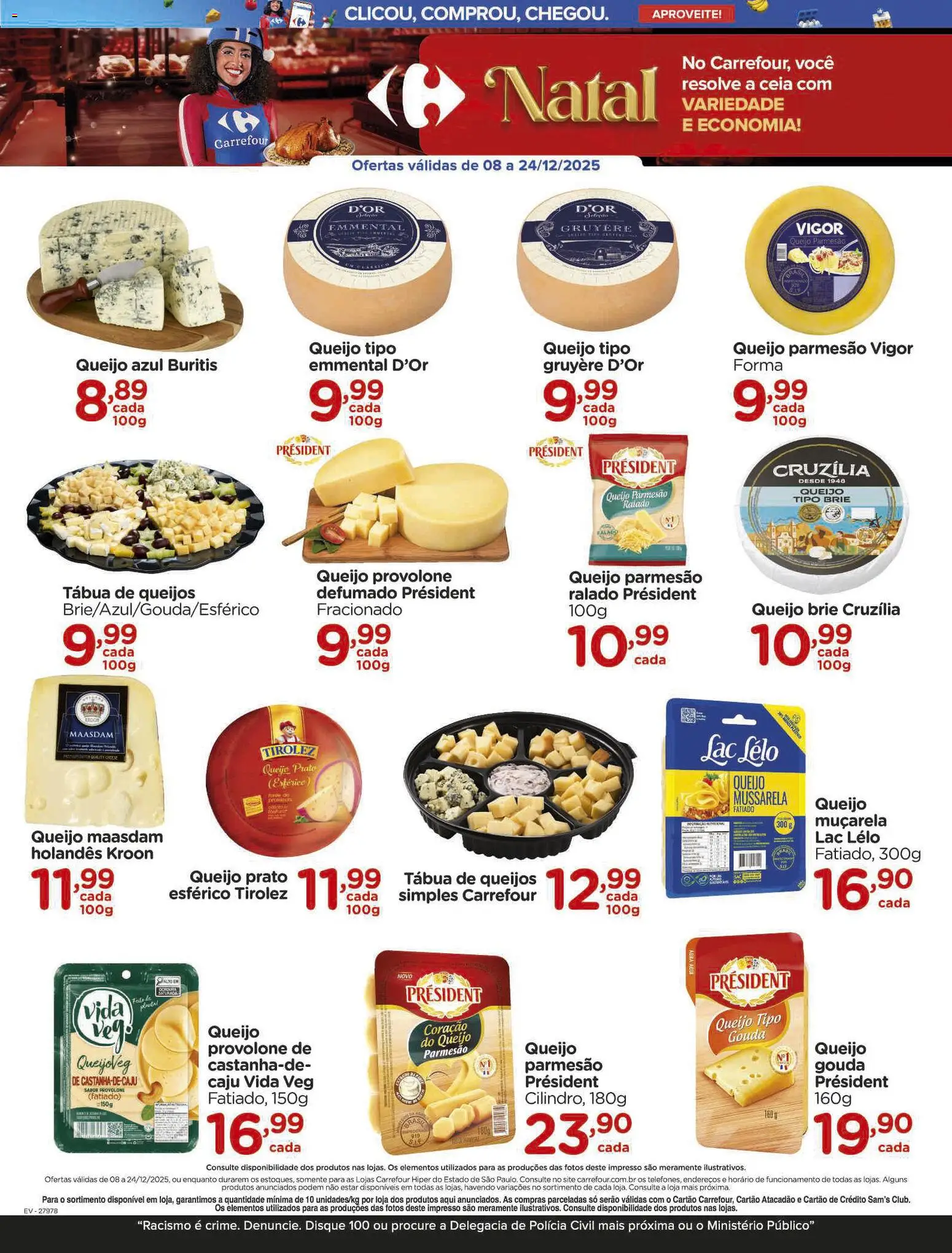 Carrefour Folheto - válido de 08.12.2025 | Página: 20 | Produtos: Provolone, Brie, Gouda, Mussarela