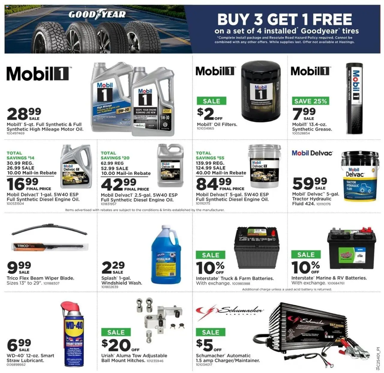 Mills Fleet Farm Weekly Ad - valid from 02.10.2025 | Page: 16 | Products: Battery, Oil, Wiper, Windshield