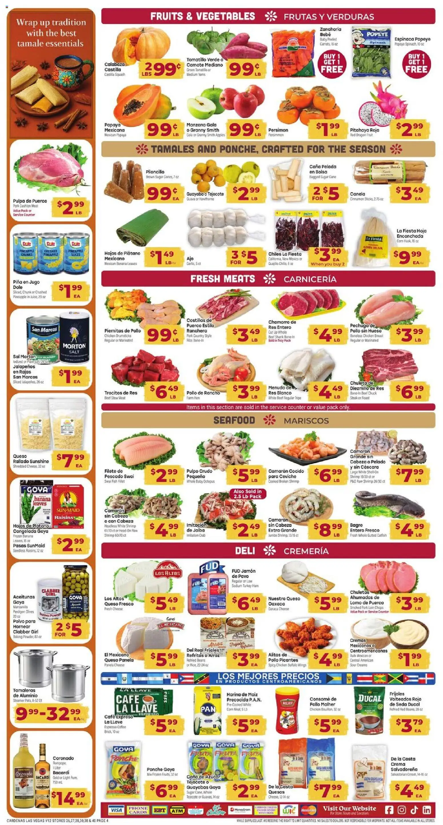 Cardenas Weekly Ad - NV - valid from 12.11.2025 | Page: 4 | Products: Cheese, Ham, Fish, Phone