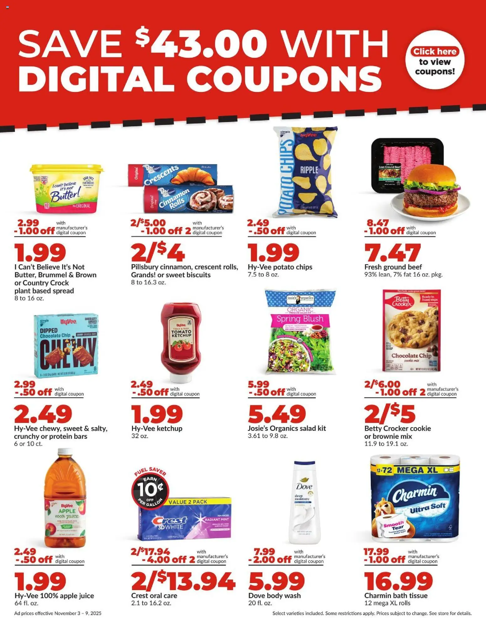 HyVee Weekly Ad - valid from 03.11.2025 | Page: 8 | Products: Bath, Chocolate, Body Wash, Chocolate Chip