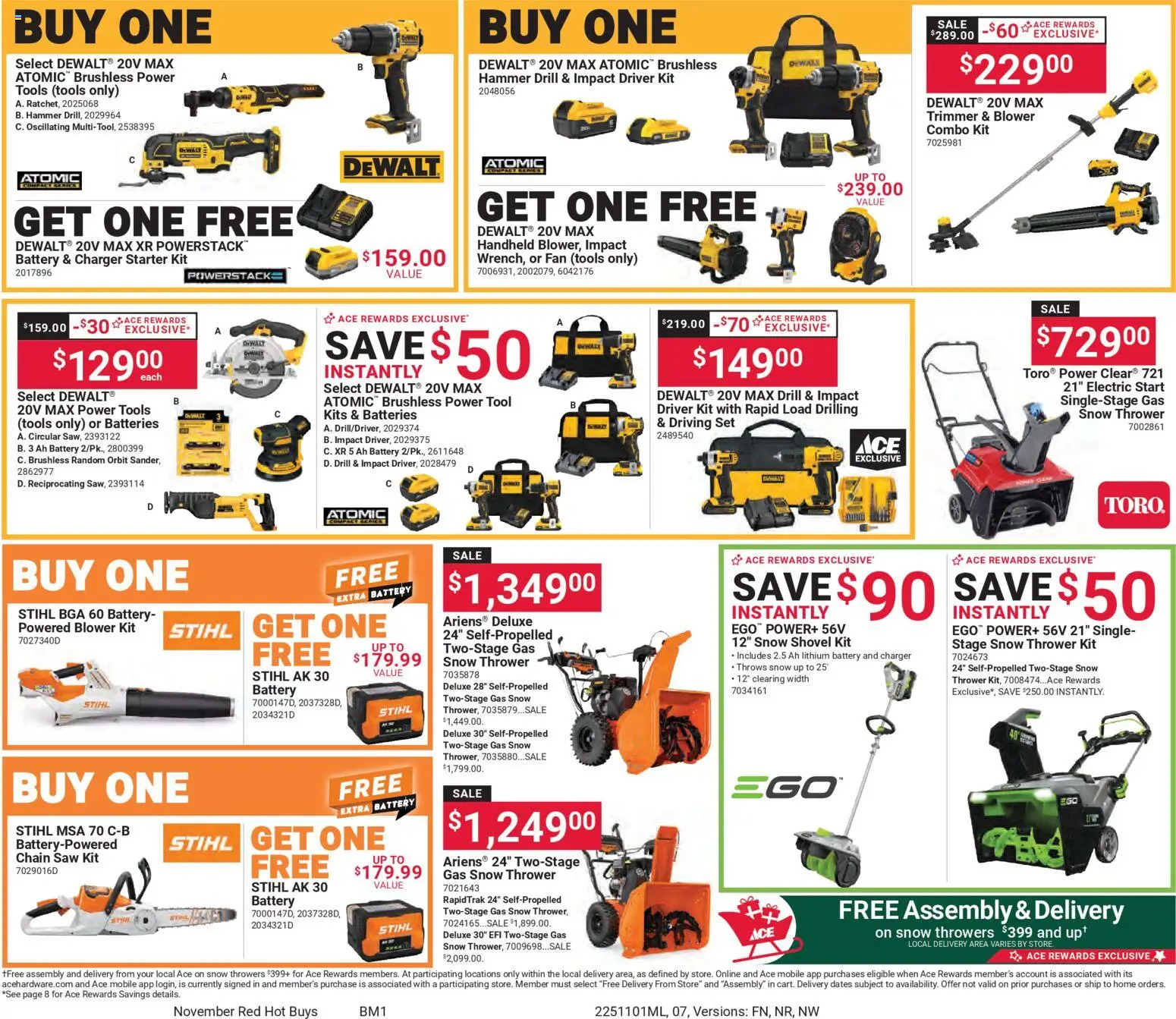ACE Hardware Red Hot Buys - valid from 01.11.2025 | Page: 7 | Products: Trimmer, Saw, Starter, Charger