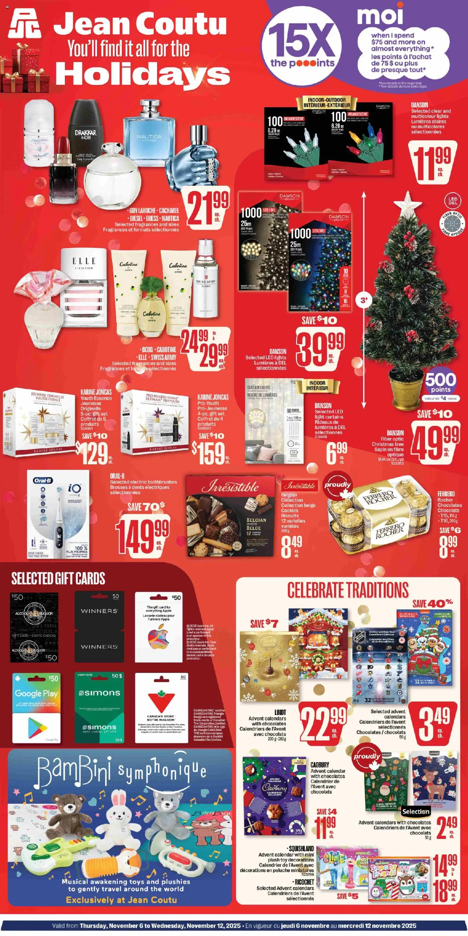 Jean Coutu flyer valid from 06.11.2025 | Page: 1 | Products: Cookies, Toilette, Chocolate
