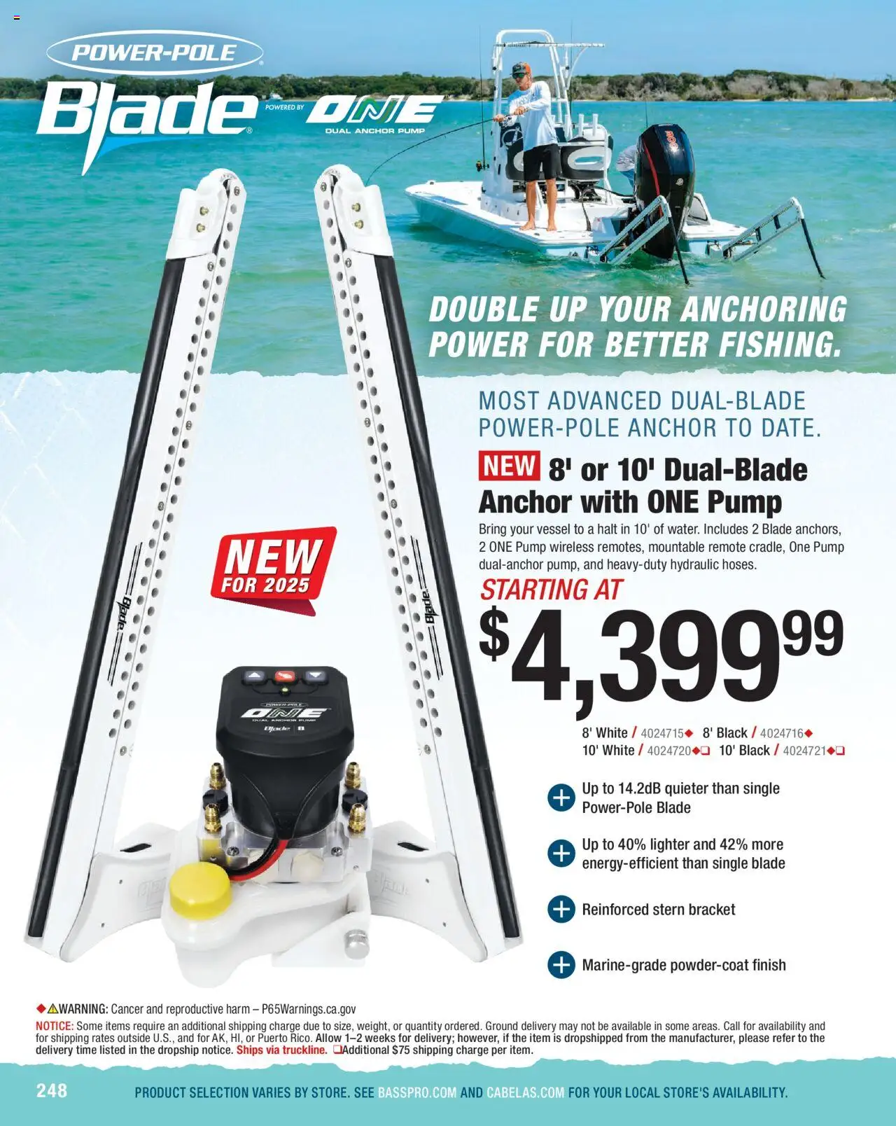 Cabela's Saltwater Specialist 25 - valid from 01.01.2025 | Page: 248 | Products: Pump, Anchor, Lighter