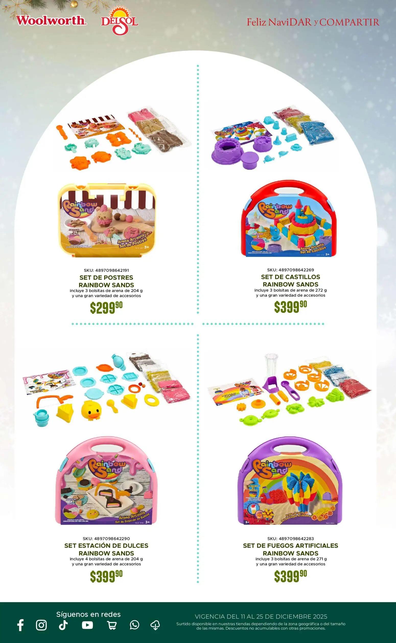 Nuevas ofertas de Del Sol y Woolworth válidas en toda la República Mexicana desde el 11.12.2025. ¡Encuentra las mejores ofertas en Del Sol y Woolworth catálogo! | Página: 6 | Productos: Dulces