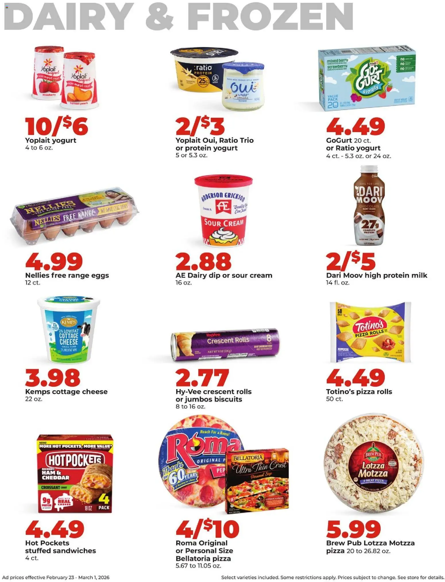 HyVee Weekly Ad - valid from 23.02.2026 | Page: 30 | Products: Cheese, Eggs, Chocolate, Ham