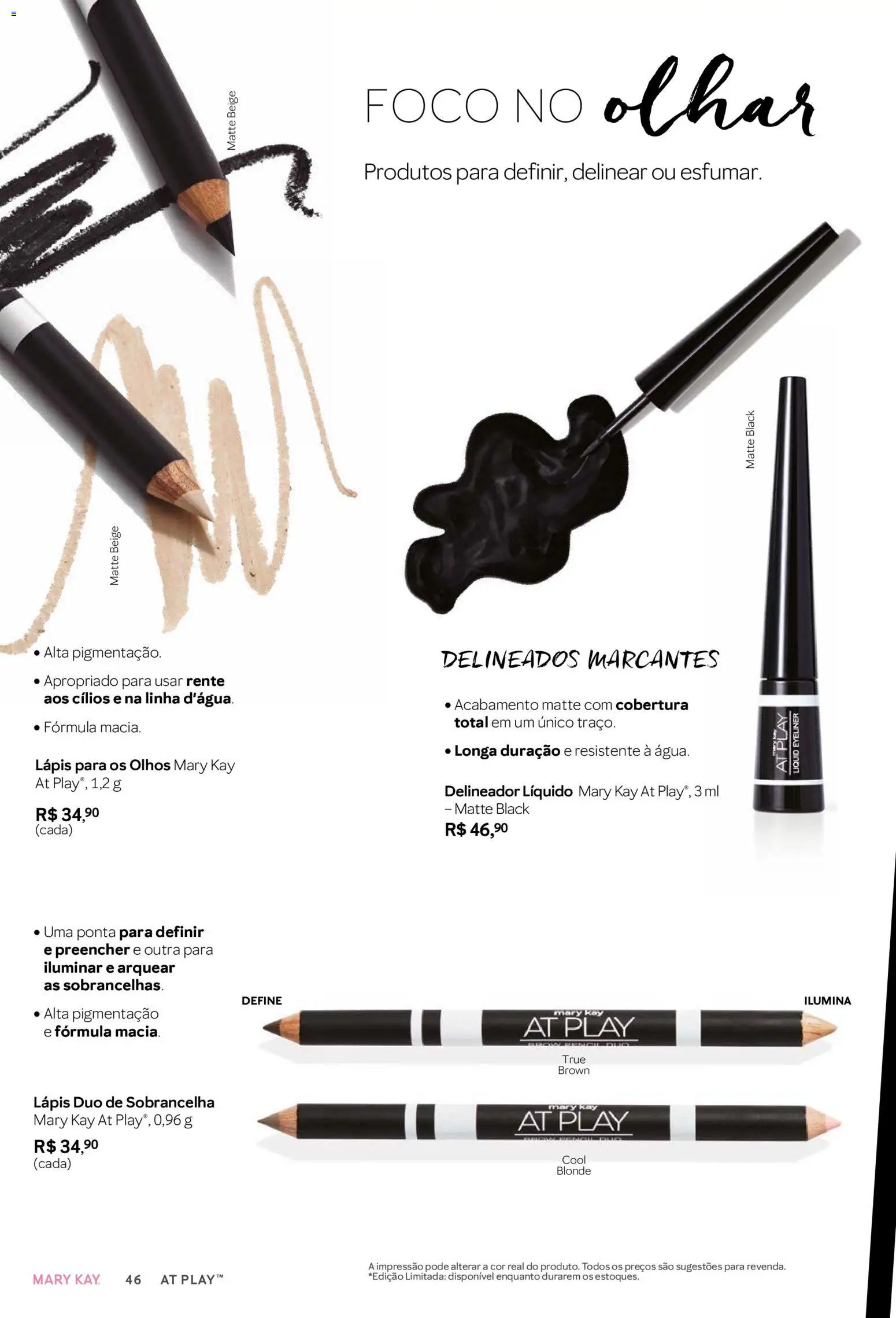 Mary Kay Folheto - válido de 01.03.2026 | Página: 46 | Produtos: Delineador, Lápis