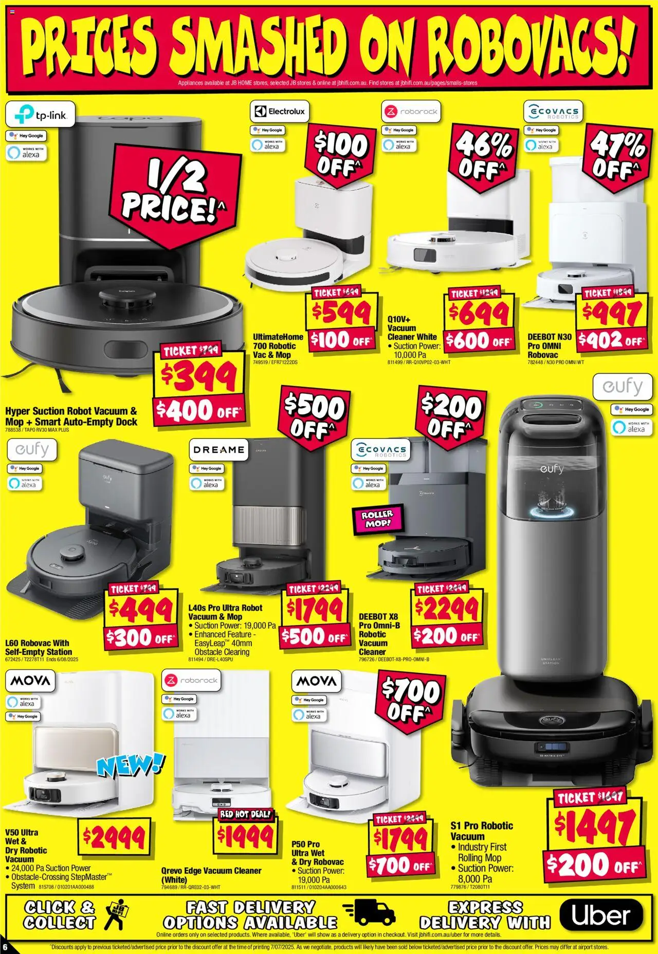 JB Hi-Fi catalogue - valid from 17.07.2025 | Page: 6 | Products: Mop, Cleaner, Vacuum cleaner, Robot