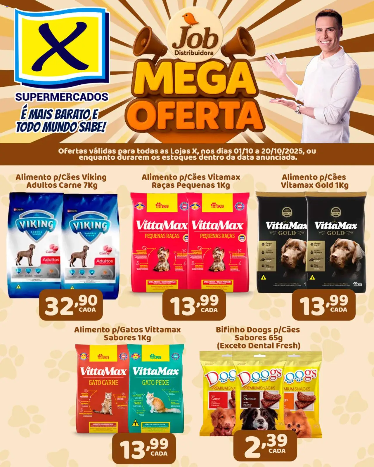 X Supermercados Folheto - válido de 01.10.2025 | Página: 1 | Produtos: Peixe, Carne