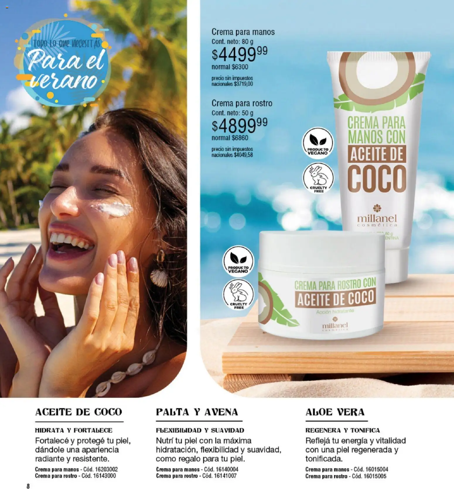 Millanel - Catálogo │ válido desde el 05.01.2026 | Página: 8 | Productos: Aceite, Avena, Palta, Crema