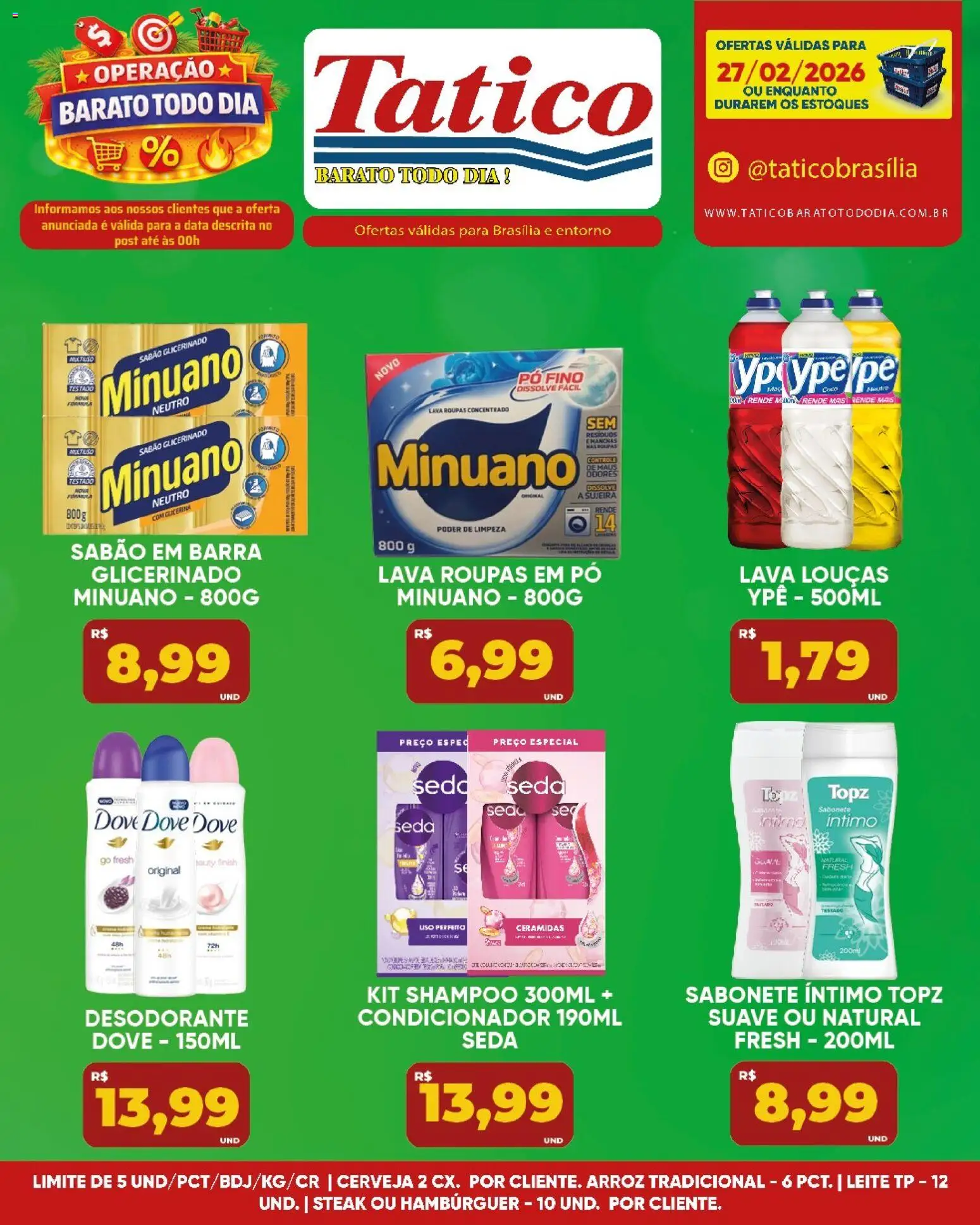 Tatico Folheto - válido de 27.02.2026 | Página: 15 | Produtos: Sabão em barra, Pó, Sabão, Arroz