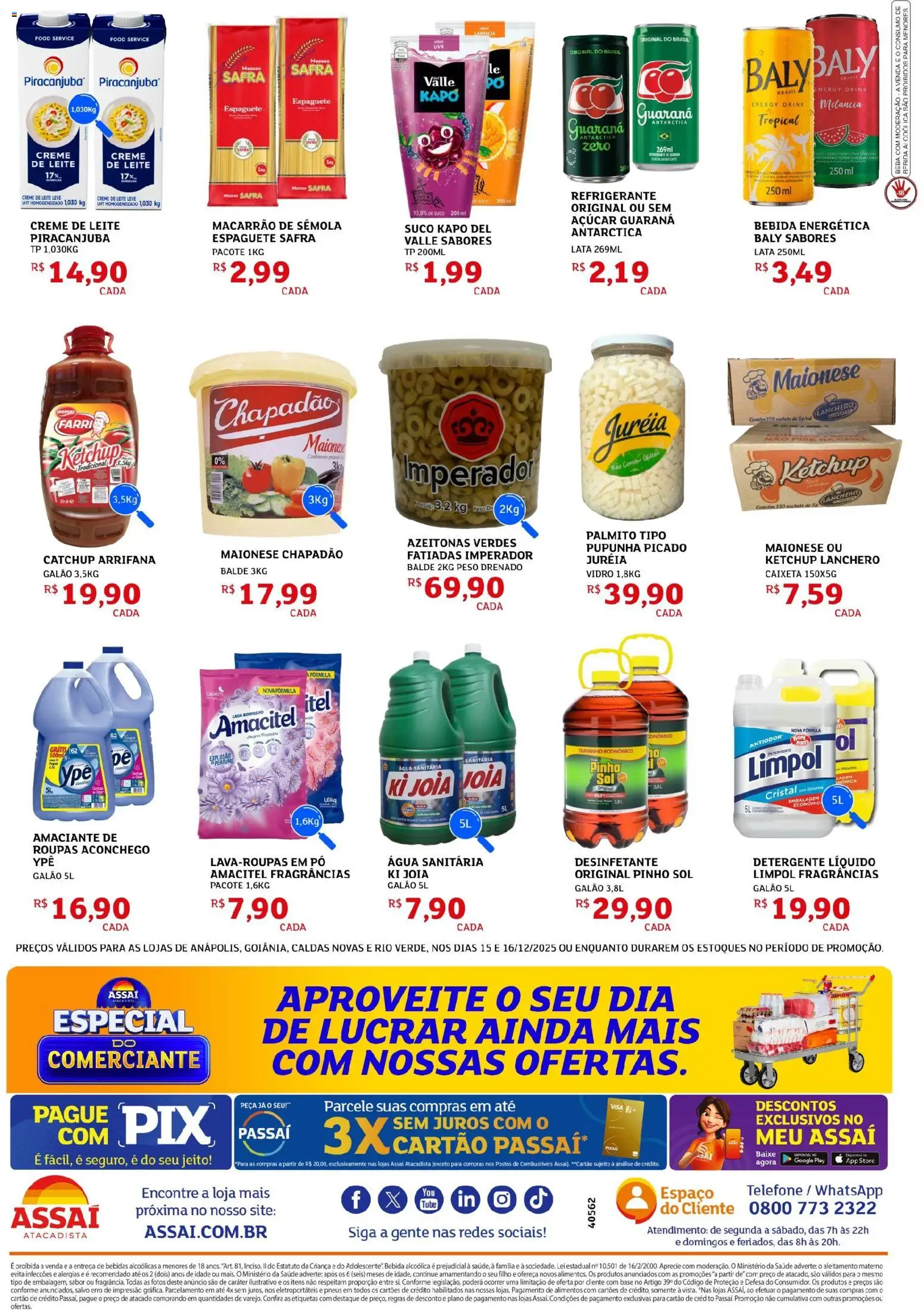 Assaí Atacadista Folheto - válido de 15.12.2025 | Página: 2 | Produtos: Melancia, Azeitonas, Bebida, Refrigerante