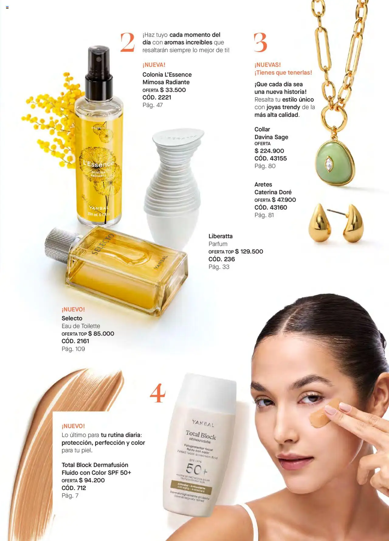 Yanbal revista - valida desde el 11.10.2025 | Página: 5 | Productos: Aretes, Top, Eau de toilette, Collar