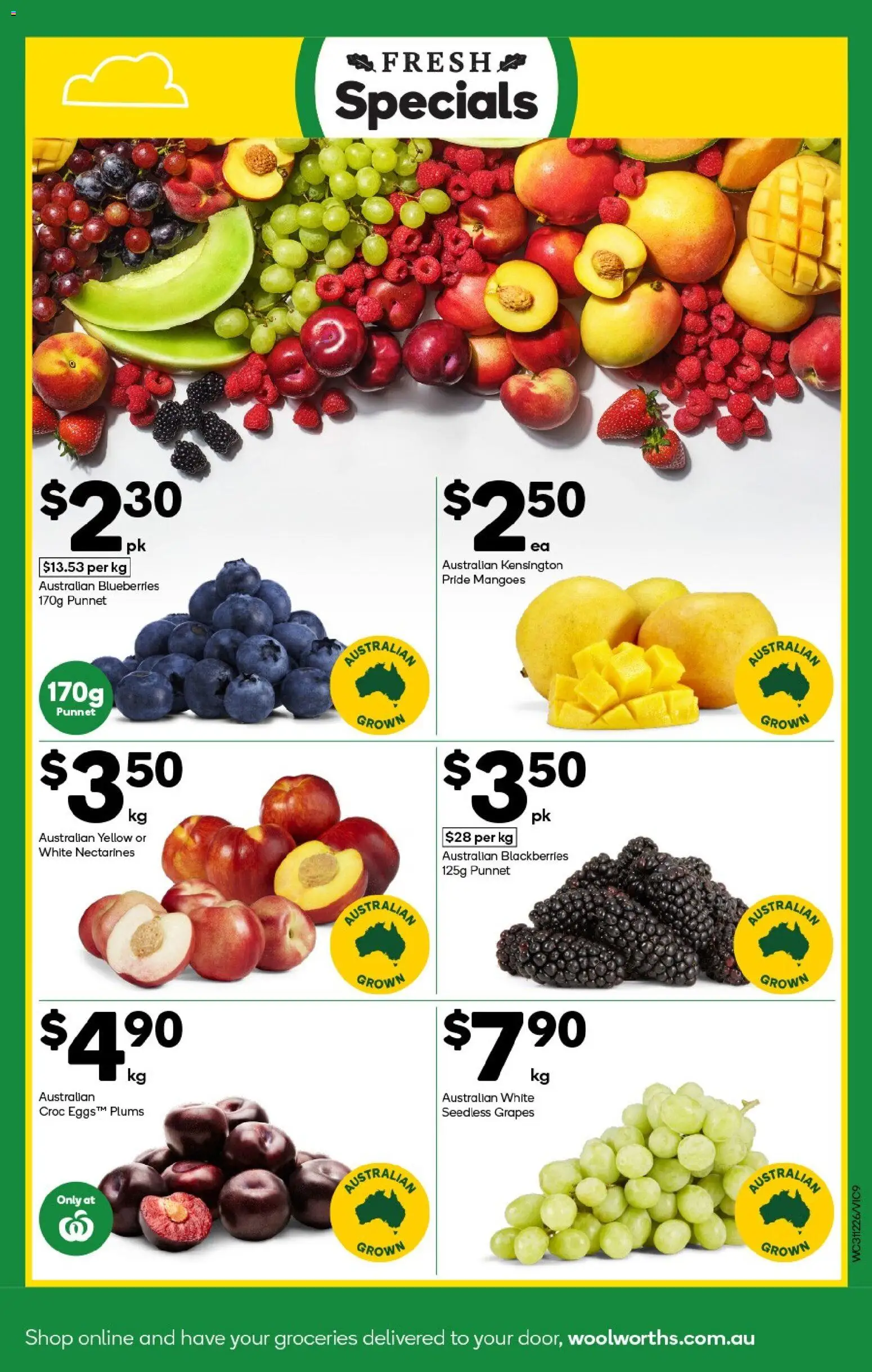 Woolworths catalogue - valid from 31.12.2025 | Page: 9 | Products: Grapes, Blueberries, Plums
