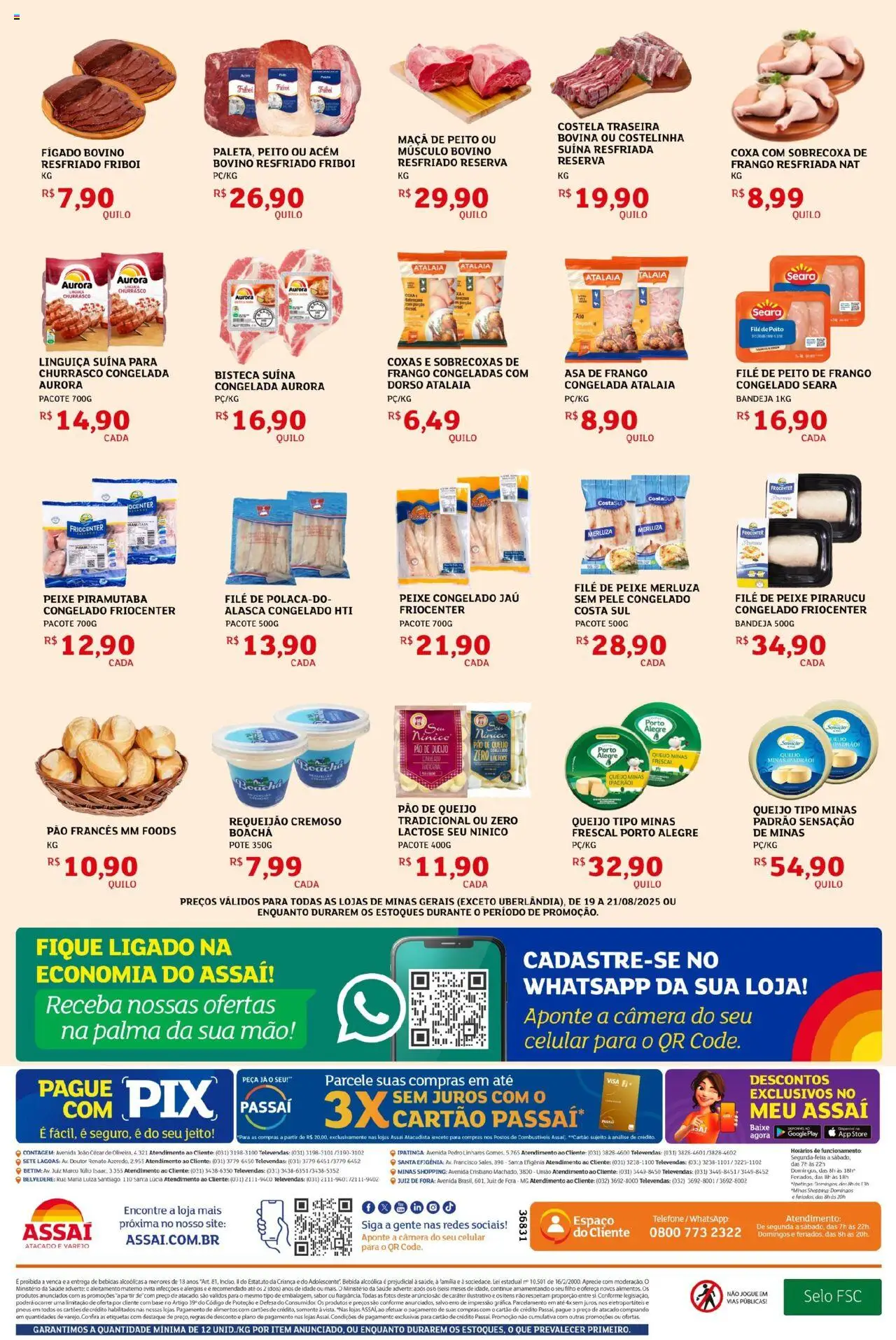 Assaí Atacadista Folheto - válido de 19.08.2025 | Página: 2 | Produtos: Celular, Pão, Telefone, Frango