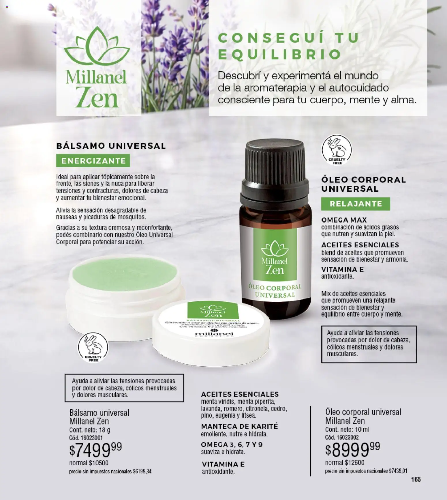 Millanel - Catálogo │ válido desde el 02.03.2026 | Página: 165 | Productos: Sobre, Bálsamo, Manteca