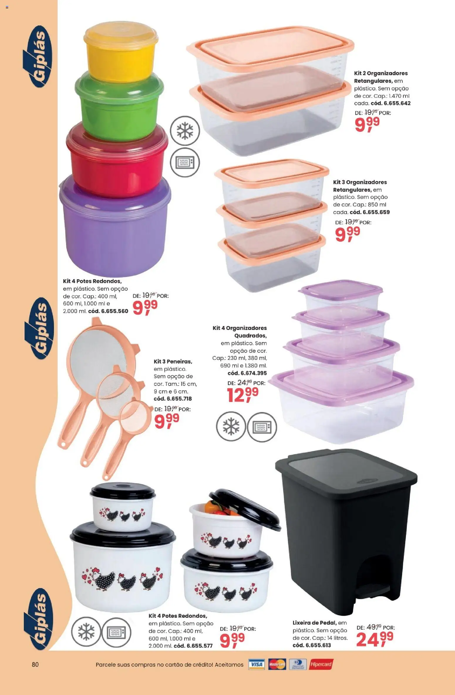 Quatro Estações Folheto - válido de 03.03.2026 | Página: 80 | Produtos: Lixeira, Potes