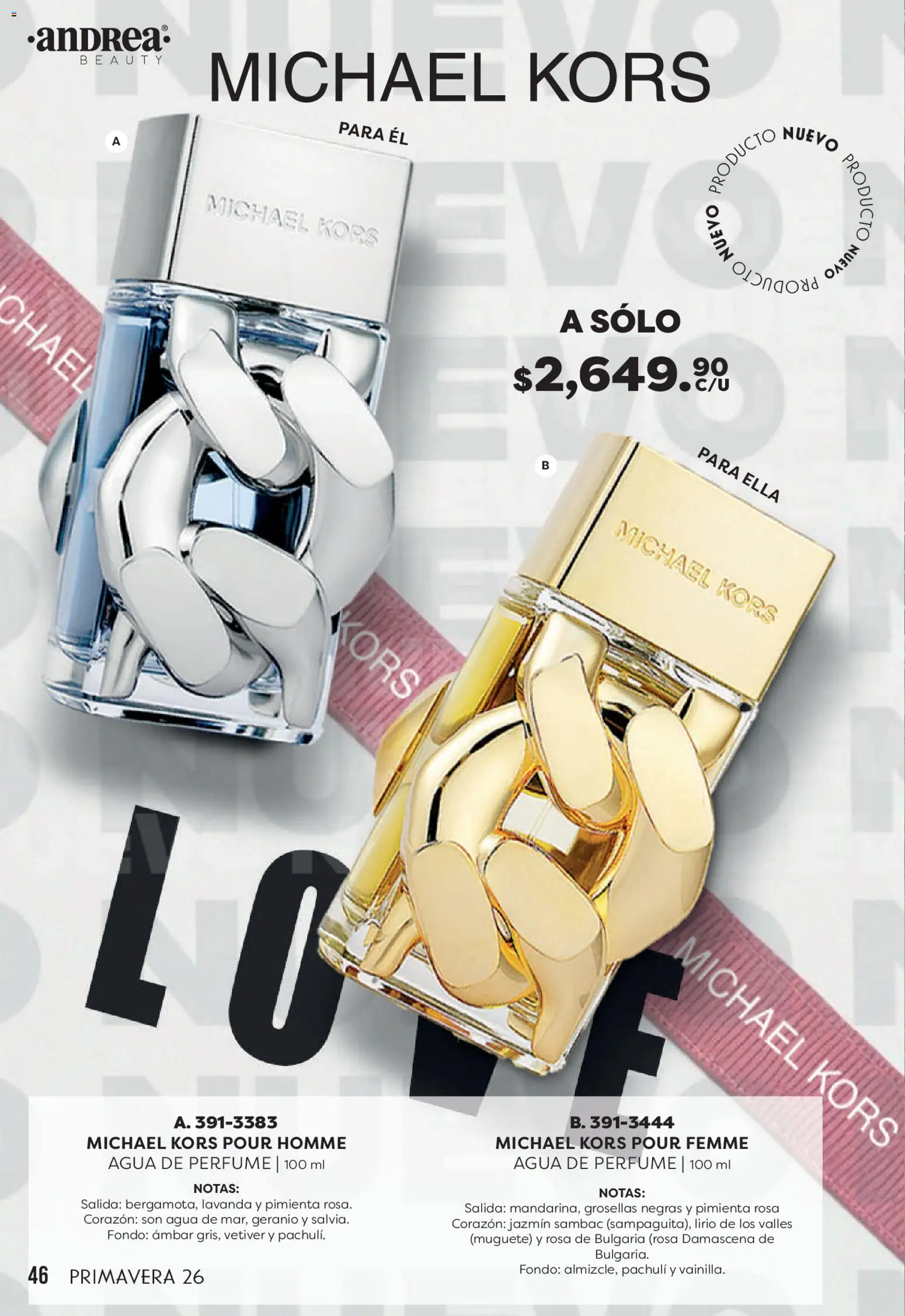 Nuevas ofertas de Andrea válidas en toda la República Mexicana desde el 22.03.2026. ¡Encuentra las mejores ofertas en Andrea catálogo Lo más top! | Página: 46 | Productos: Pimienta, Agua, Perfume