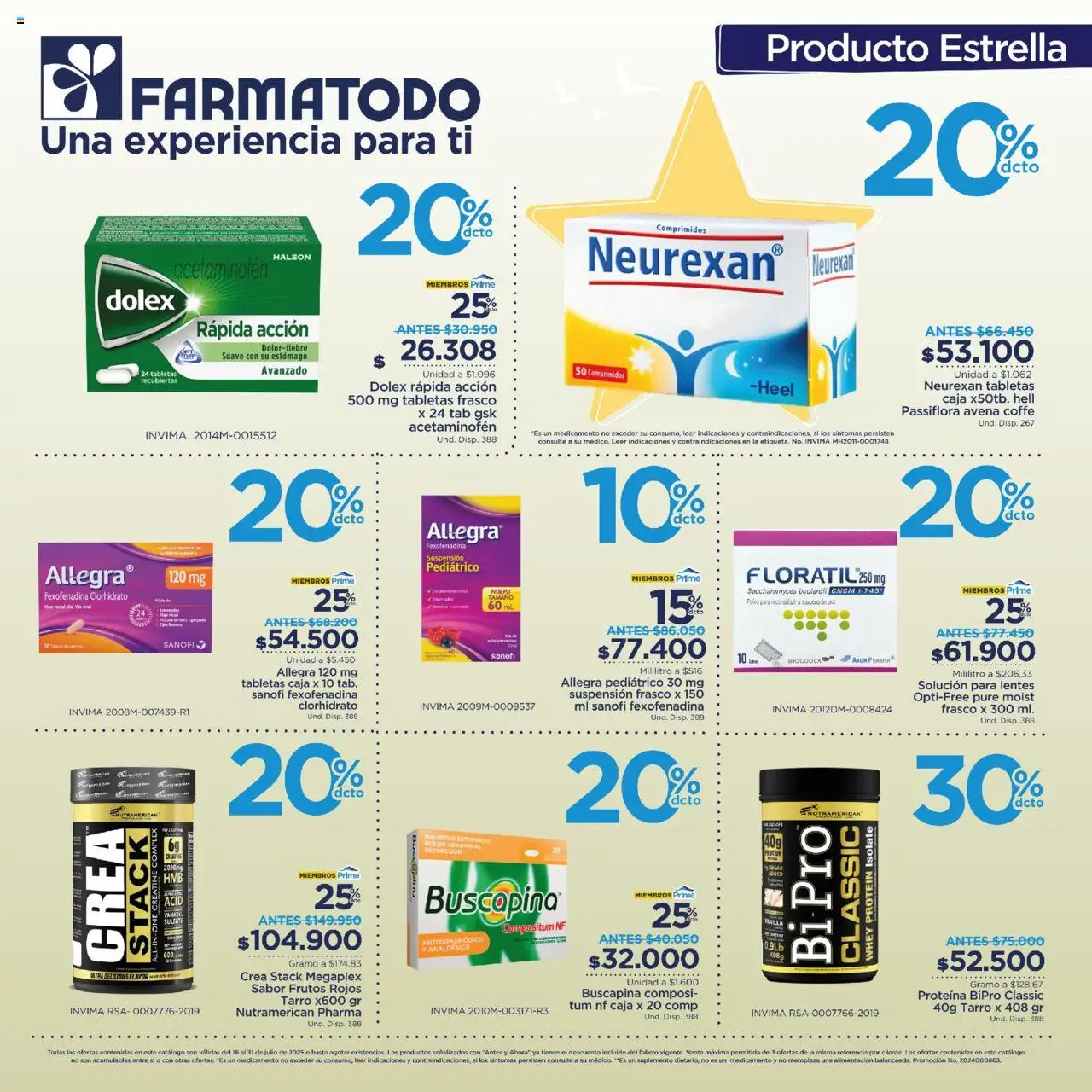 FarmaTodo revista - valida desde el 18.07.2025 | Página: 4 | Productos: Frasco, Avena, Caja, Polvo