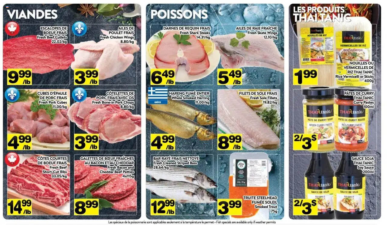 Pa Supermarché flyer valid from 08.09.2025 | Page: 4 | Products: Beef, Chicken wings, Chicken, Pork