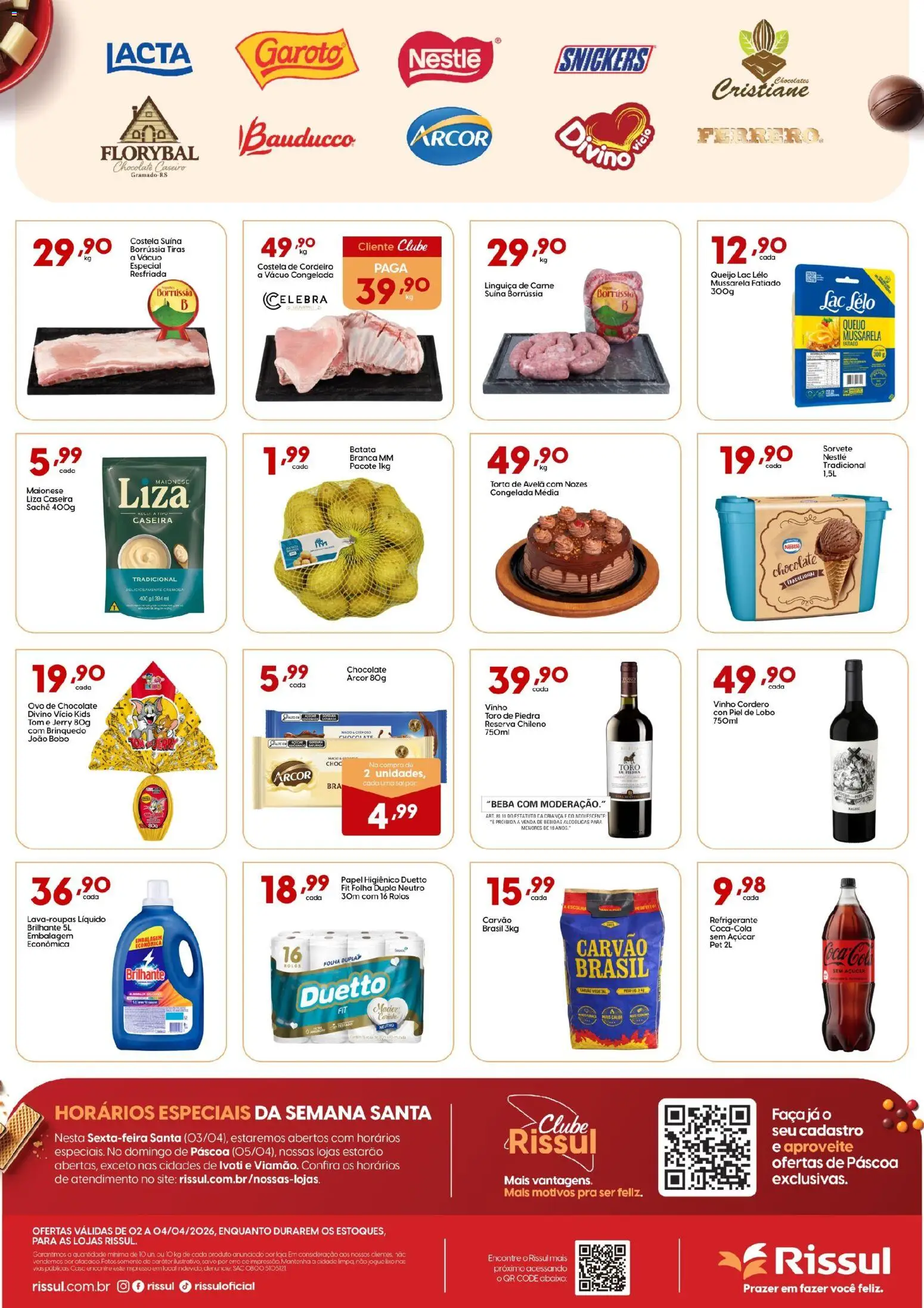 Rissul Folheto - válido de 02.04.2026 | Página: 2 | Produtos: Cordeiro, Faca, Carne, Maionese