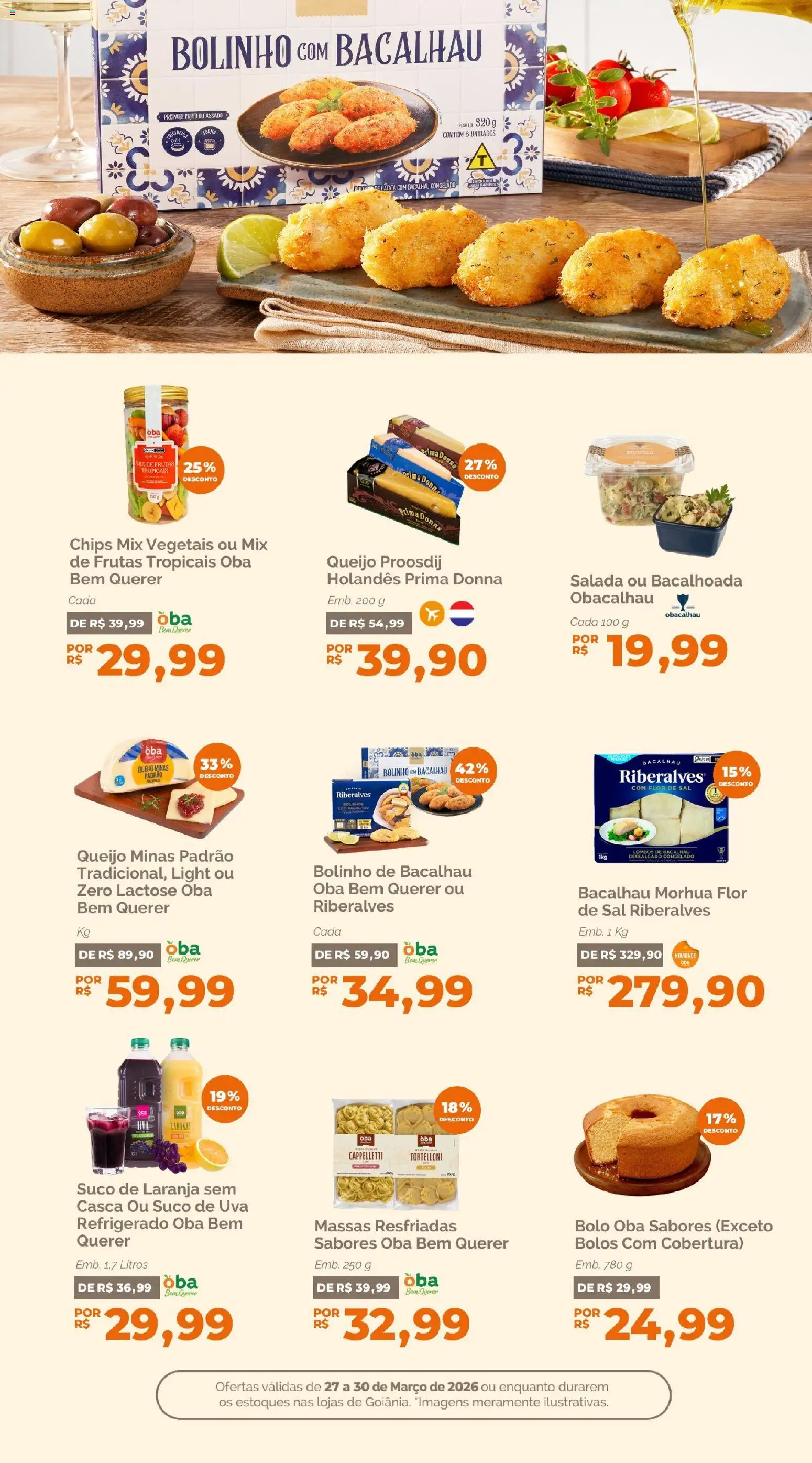 Oba Hortifruti Folheto - válido de 27.03.2026 | Página: 6 | Produtos: Bacalhau, Salada, Batata, Sal