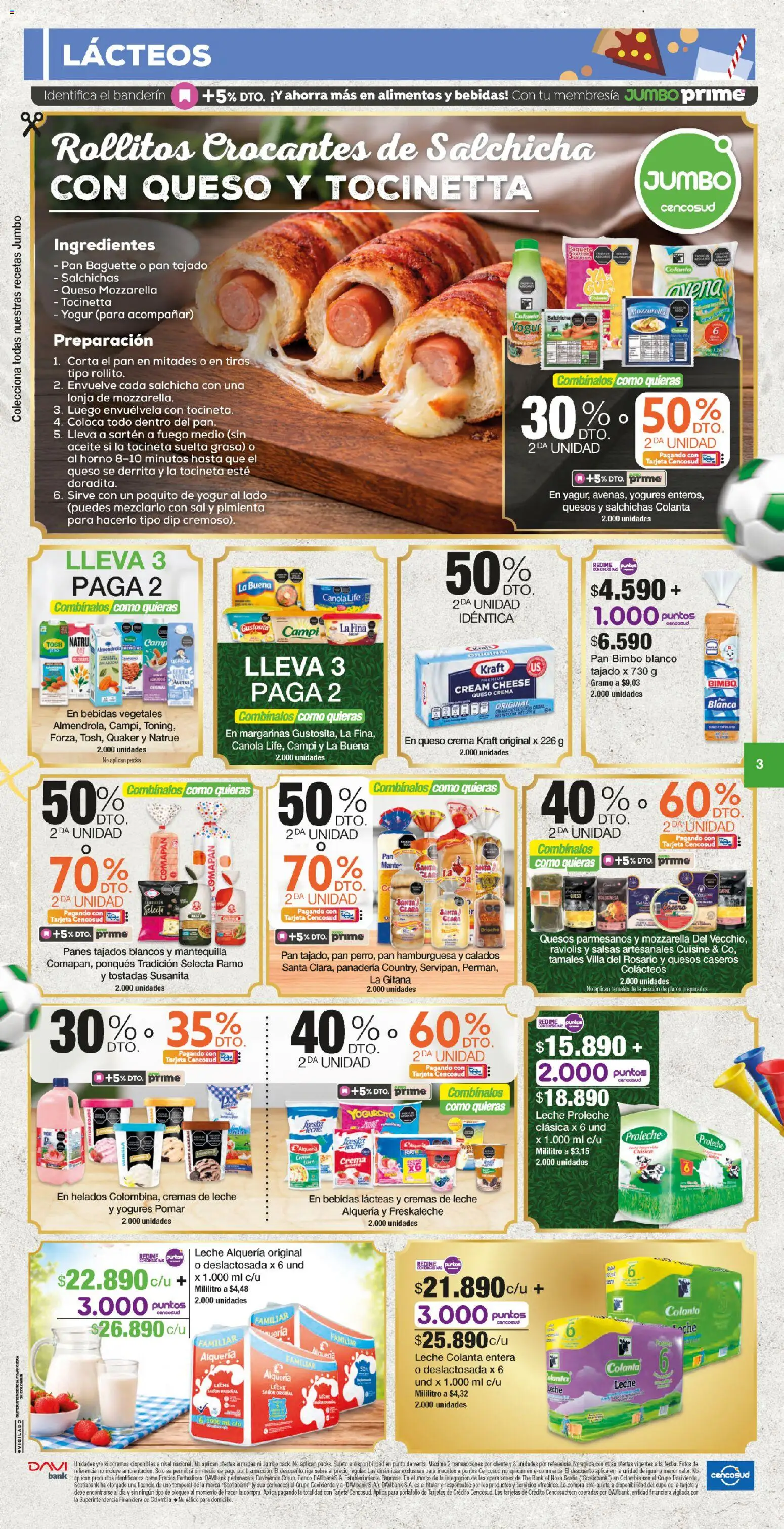 Jumbo revista - valida desde el 27.02.2026 | Página: 3 | Productos: Crema, Avena, Mantequilla, Tocineta