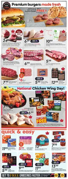 Safeway flyer valid from 24.07.2025 | Page: 8 | Products: Chicken wings, Chicken breasts, Turkey, Cheese